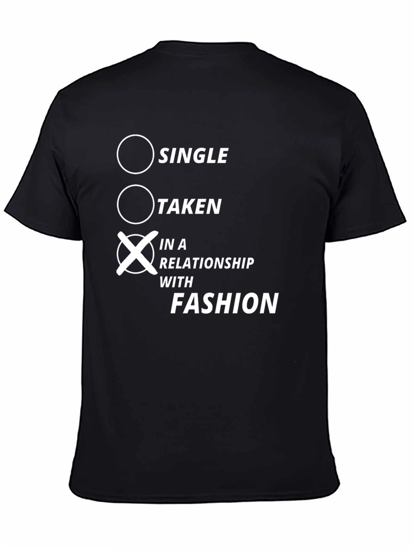 Black Fashion Relationship T-Shirt view 4