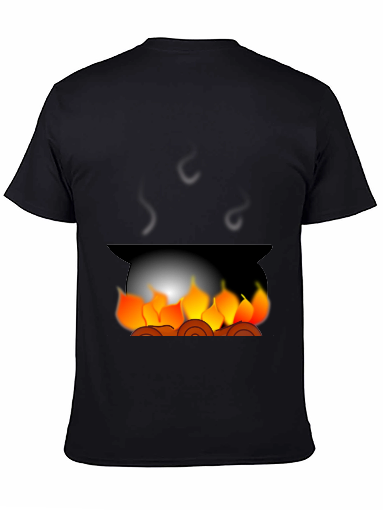 Black Campfire Graphic Tee - Cozy Black T-Shirt view 4