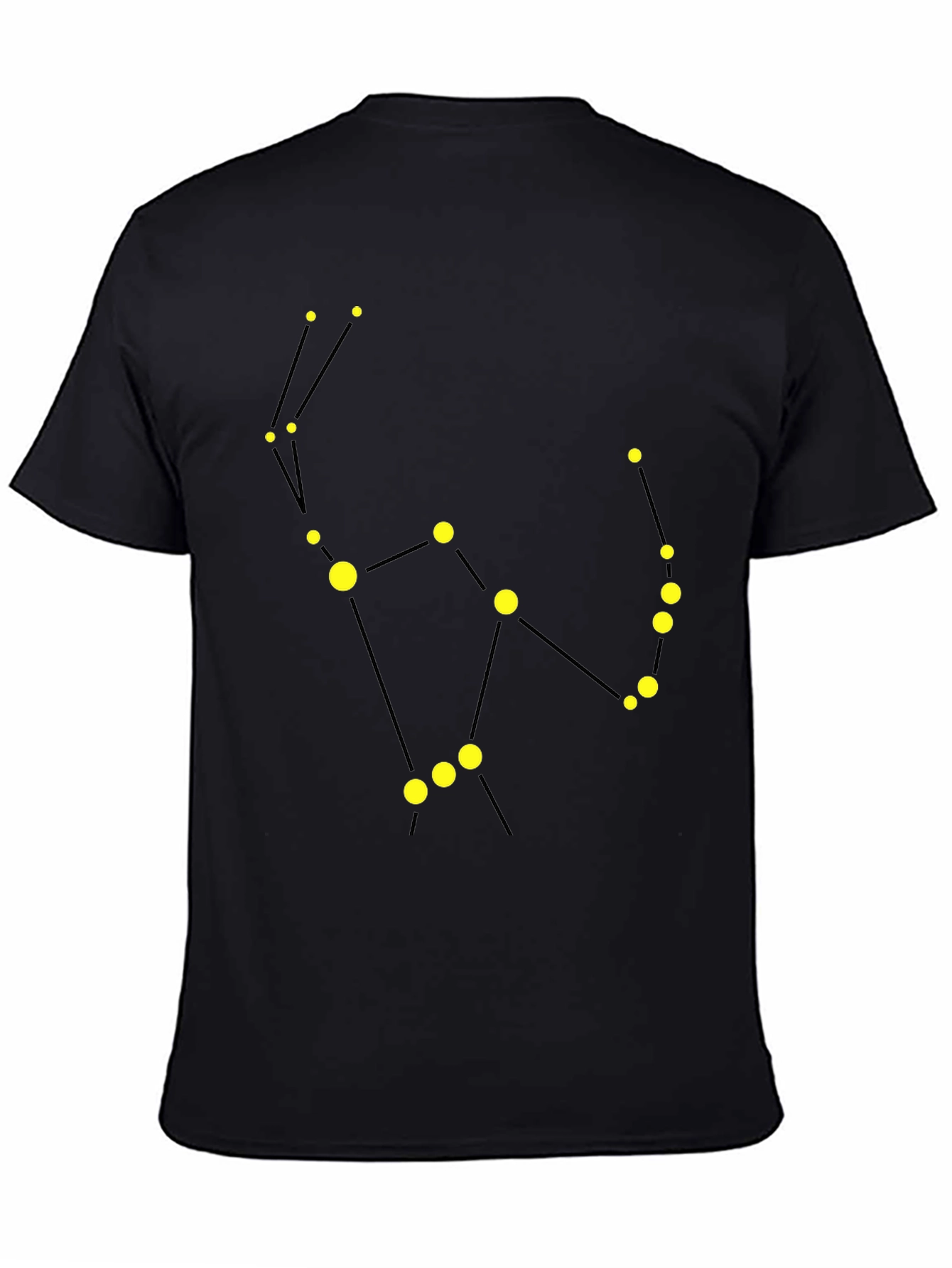 Black Constellation Graphic Tee - Black Cotton Comfort view 4