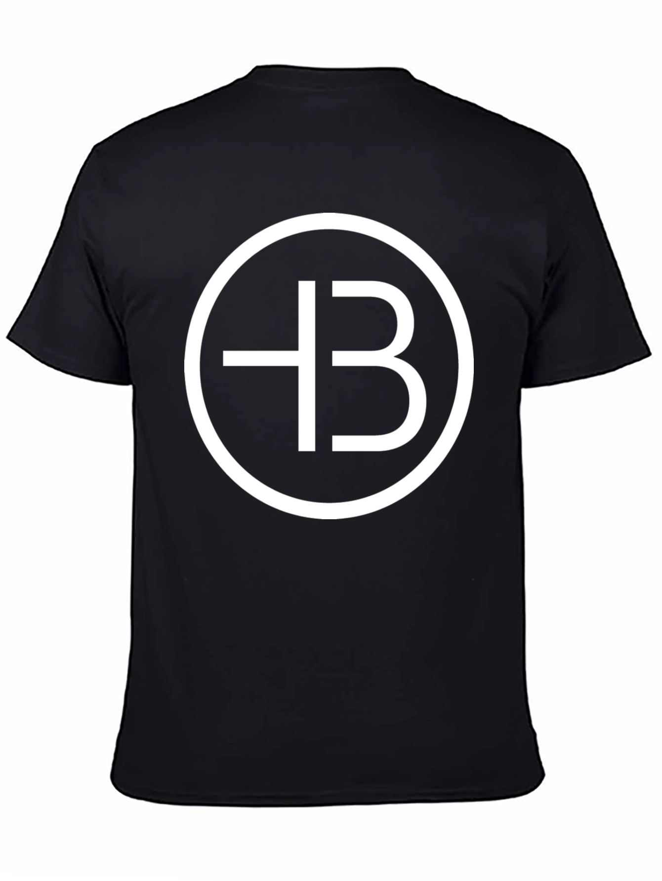 Black Modern Logo Graphic Tee - Black Cotton Blend view 4