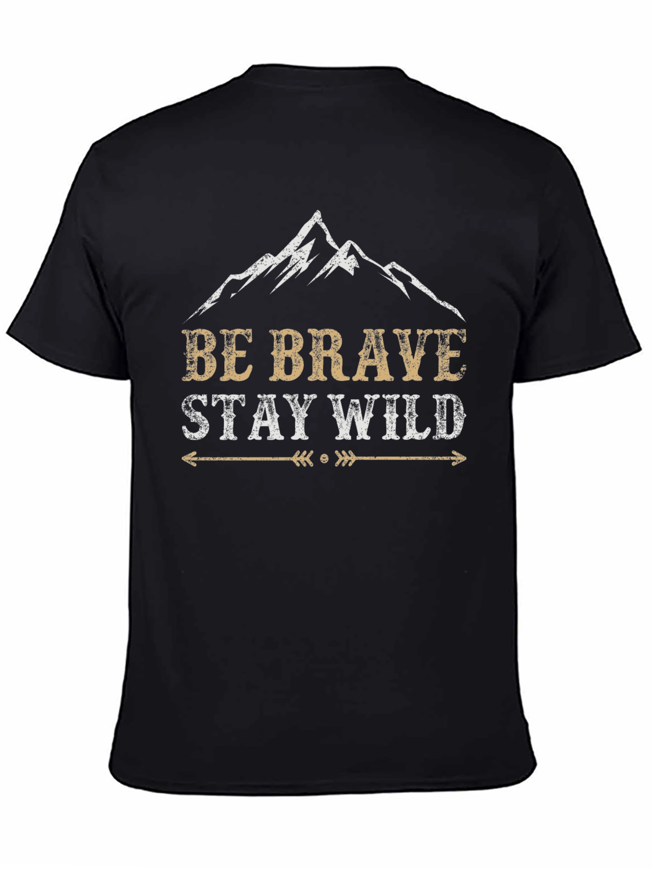 Black Be Brave Stay Wild Graphic Tee view 4