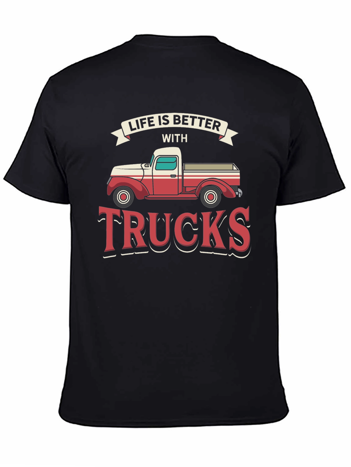 Black Life is Better with Trucks Graphic Tee view 4