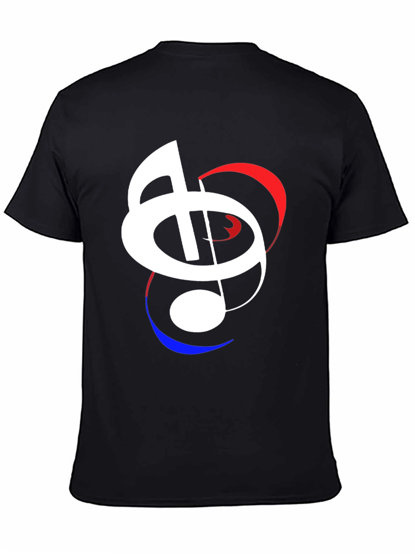 Black Musical Note Graphic Black T-Shirt view 4