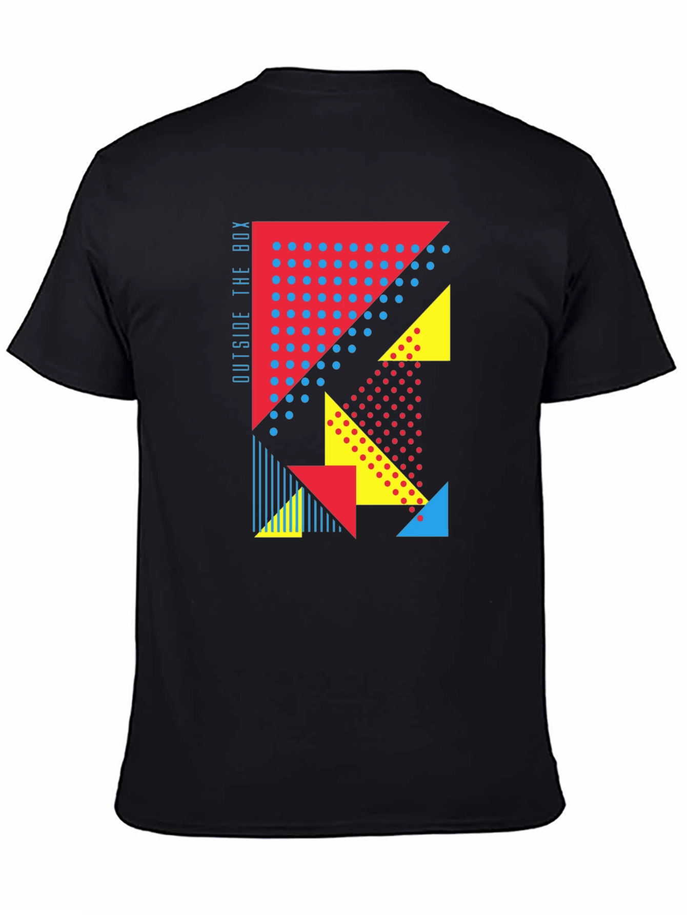 Black Geometric Graphic Print Tee - Outside the Box view 4