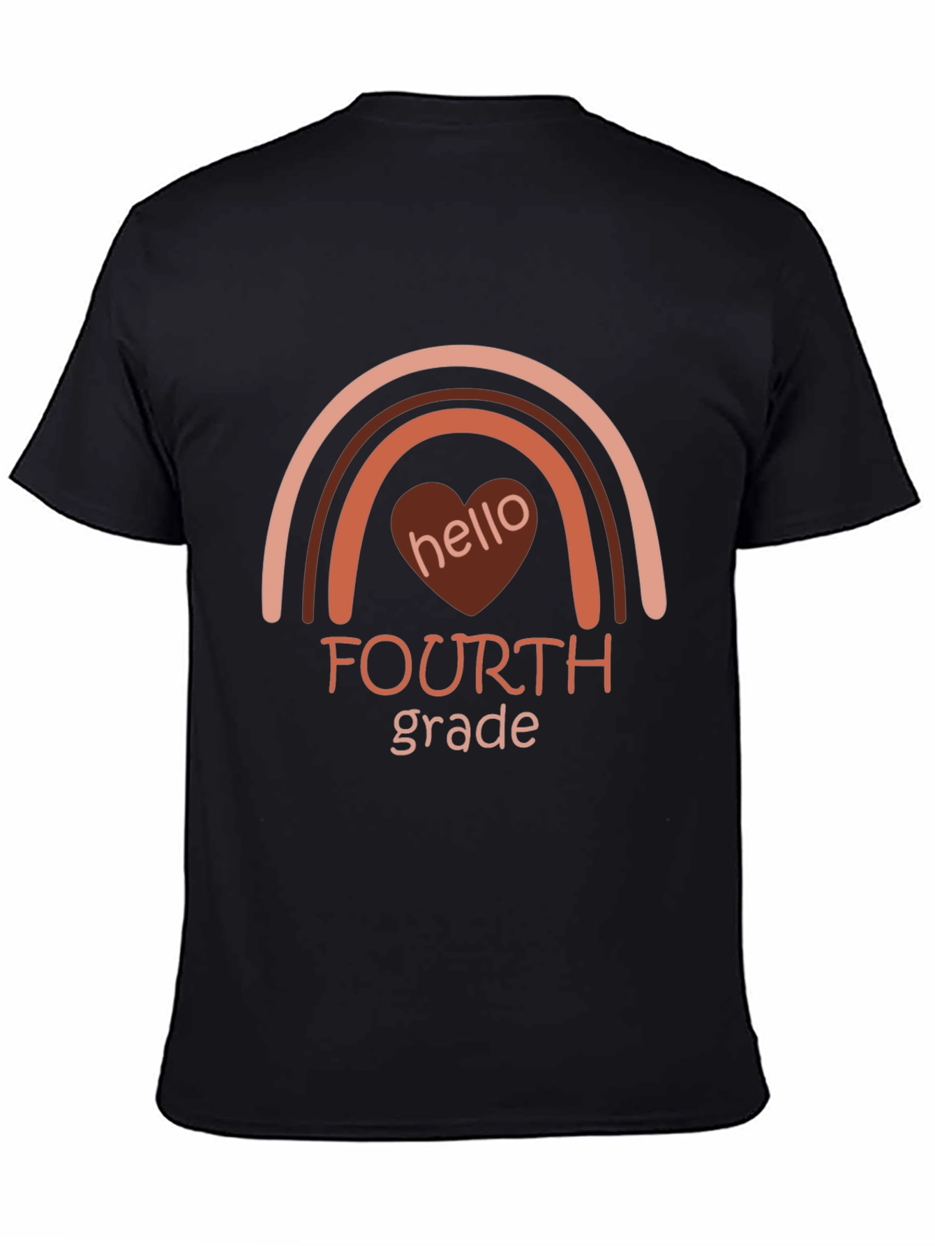 Black Fourth Grade Rainbow T-Shirt view 4