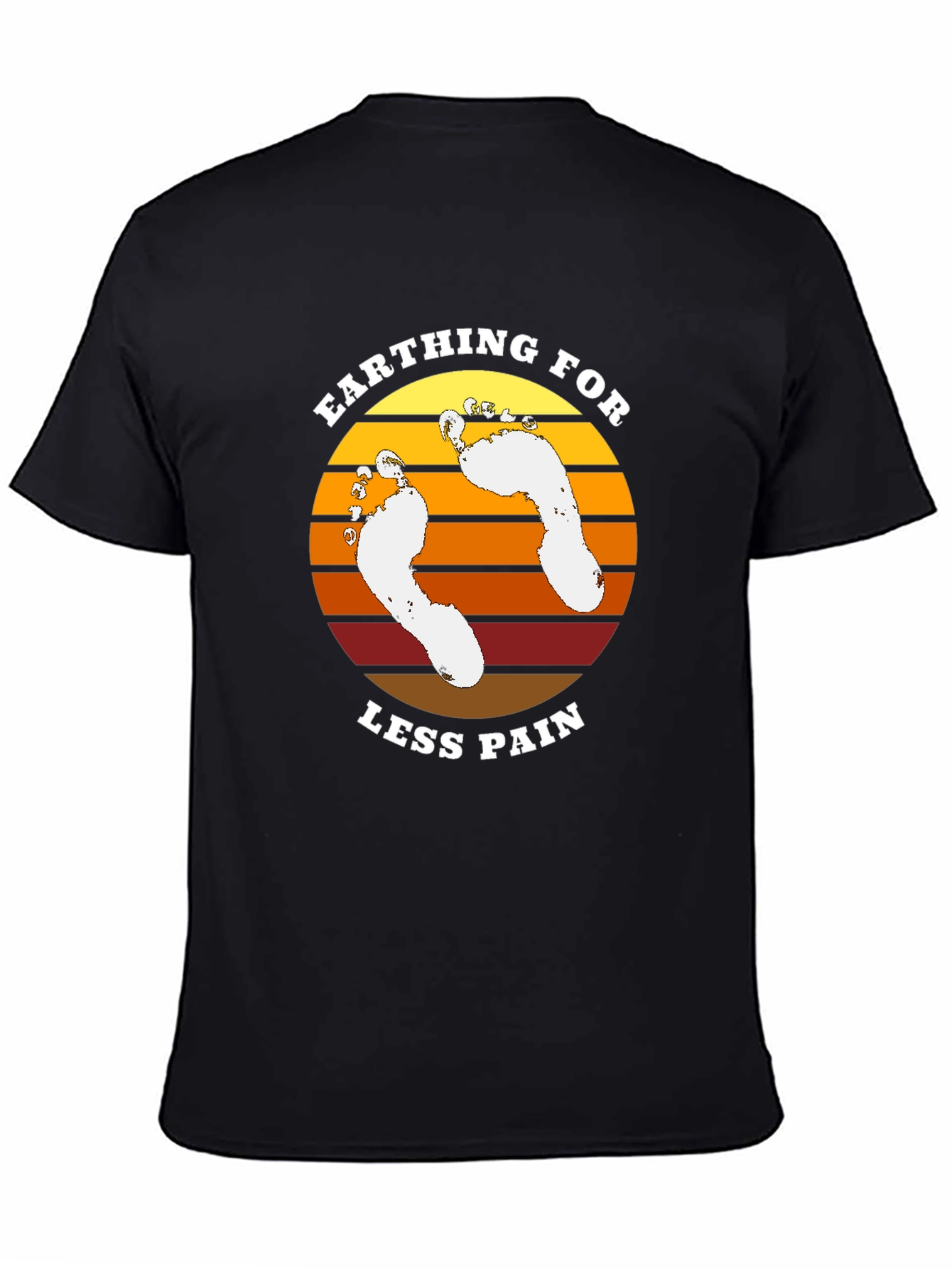 Black Earthing for Less Pain Graphic Tee view 4