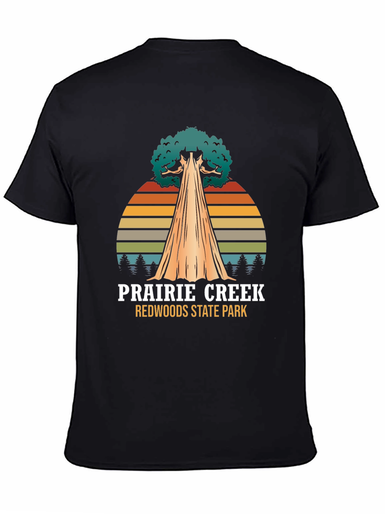 Black Prairie Creek Redwoods State Park T-Shirt view 4