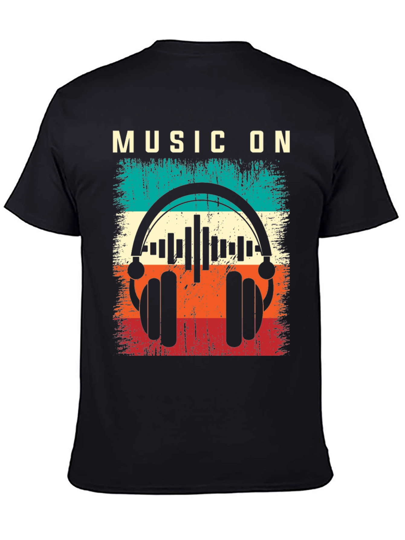 Black Music On Graphic T-Shirt Retro Style view 4