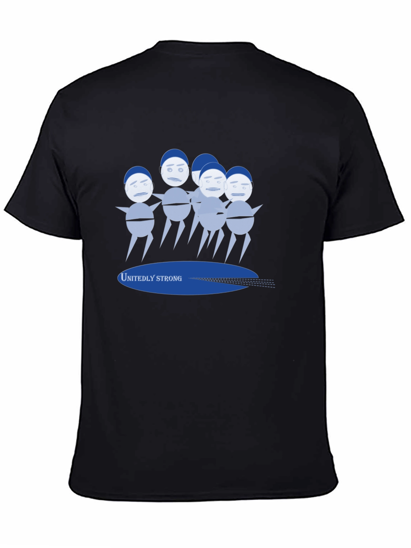 Black Unitedly Strong Graphic Tee - Men's Black T-Shirt view 4