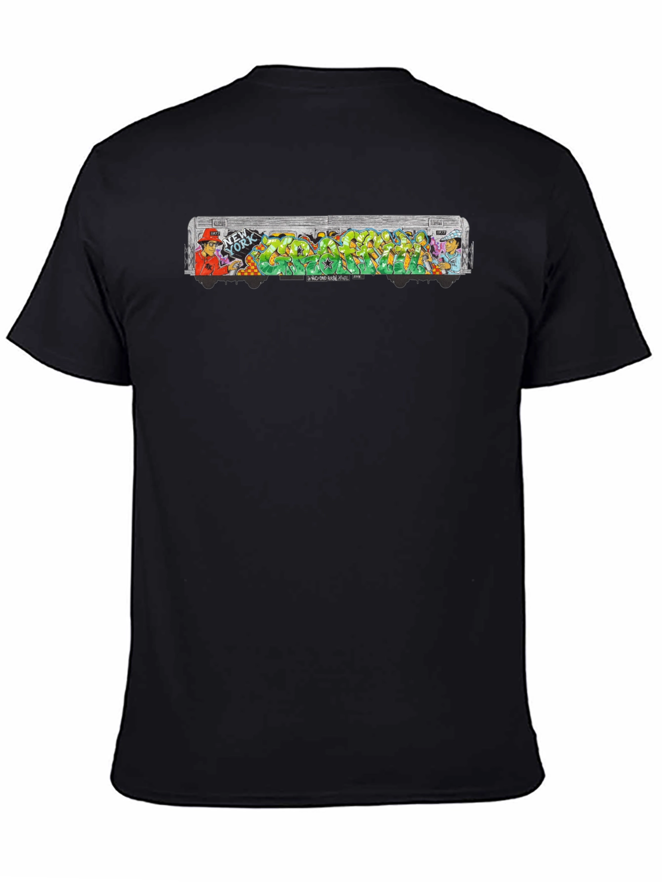 Black Graffiti Subway T-Shirt - Street Art Tee view 4