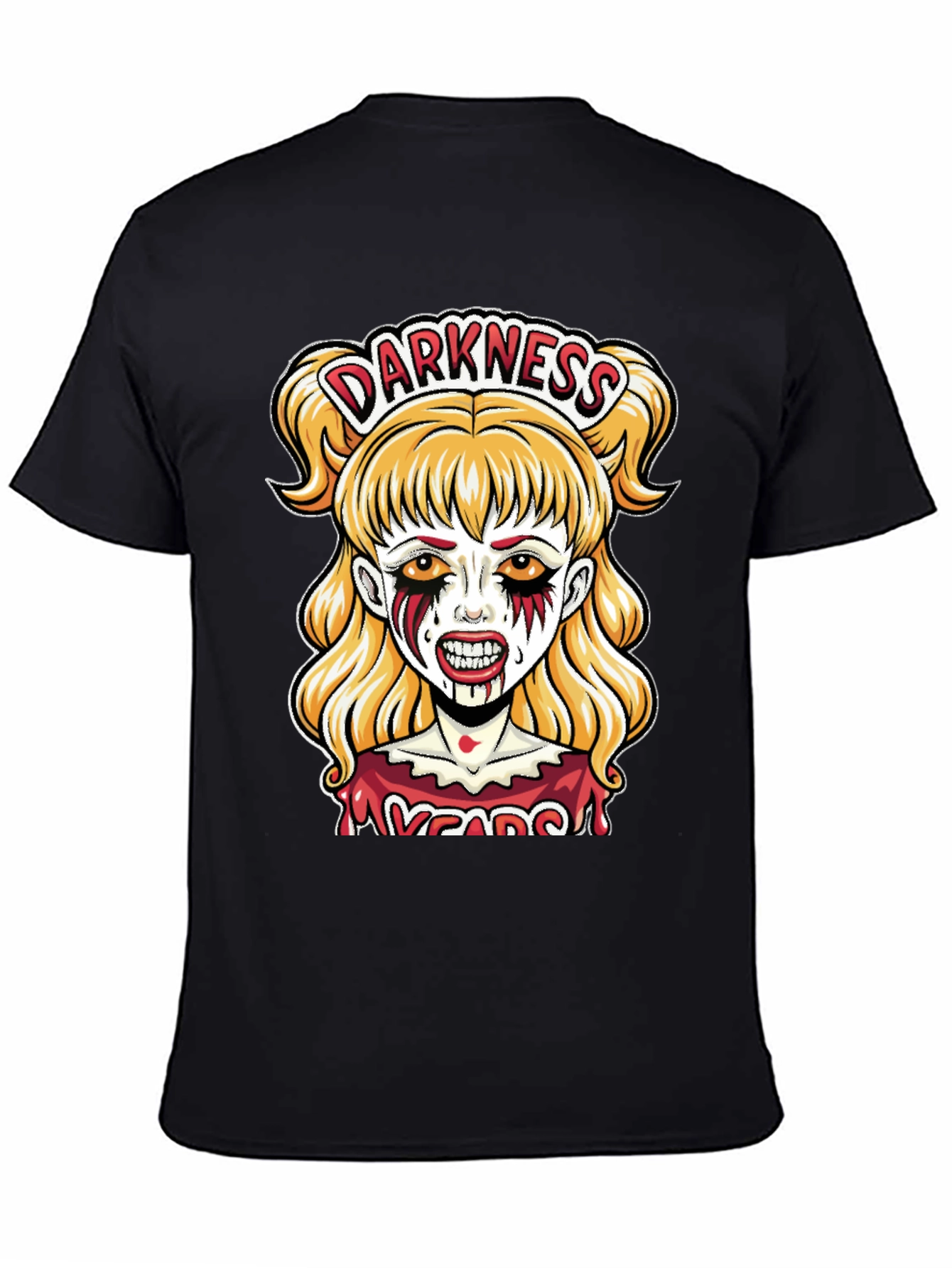 Black Darkness Zombie Girl Graphic Tee view 4