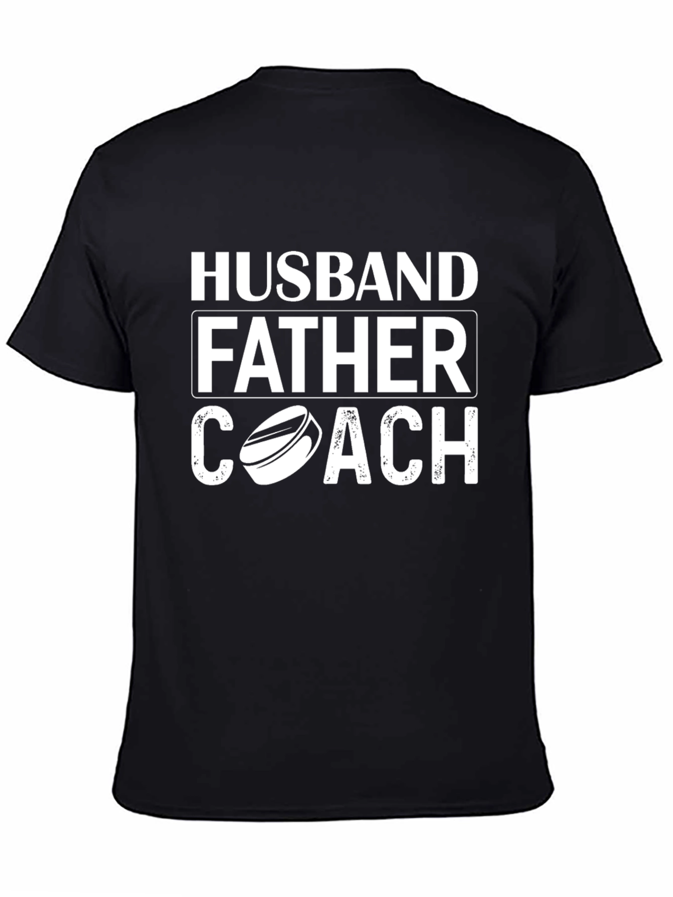 Black Husband Father Coach Black T-Shirt view 4
