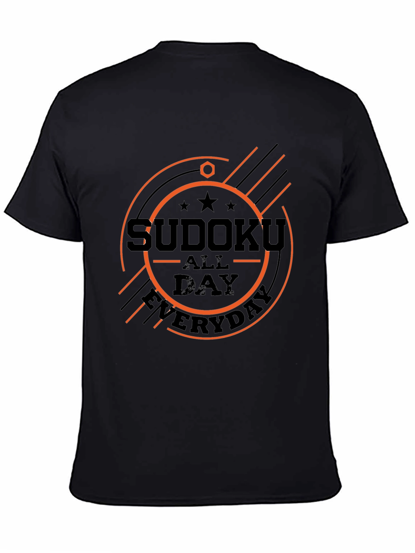 Black Sudoku All Day Everyday Graphic Tee view 4