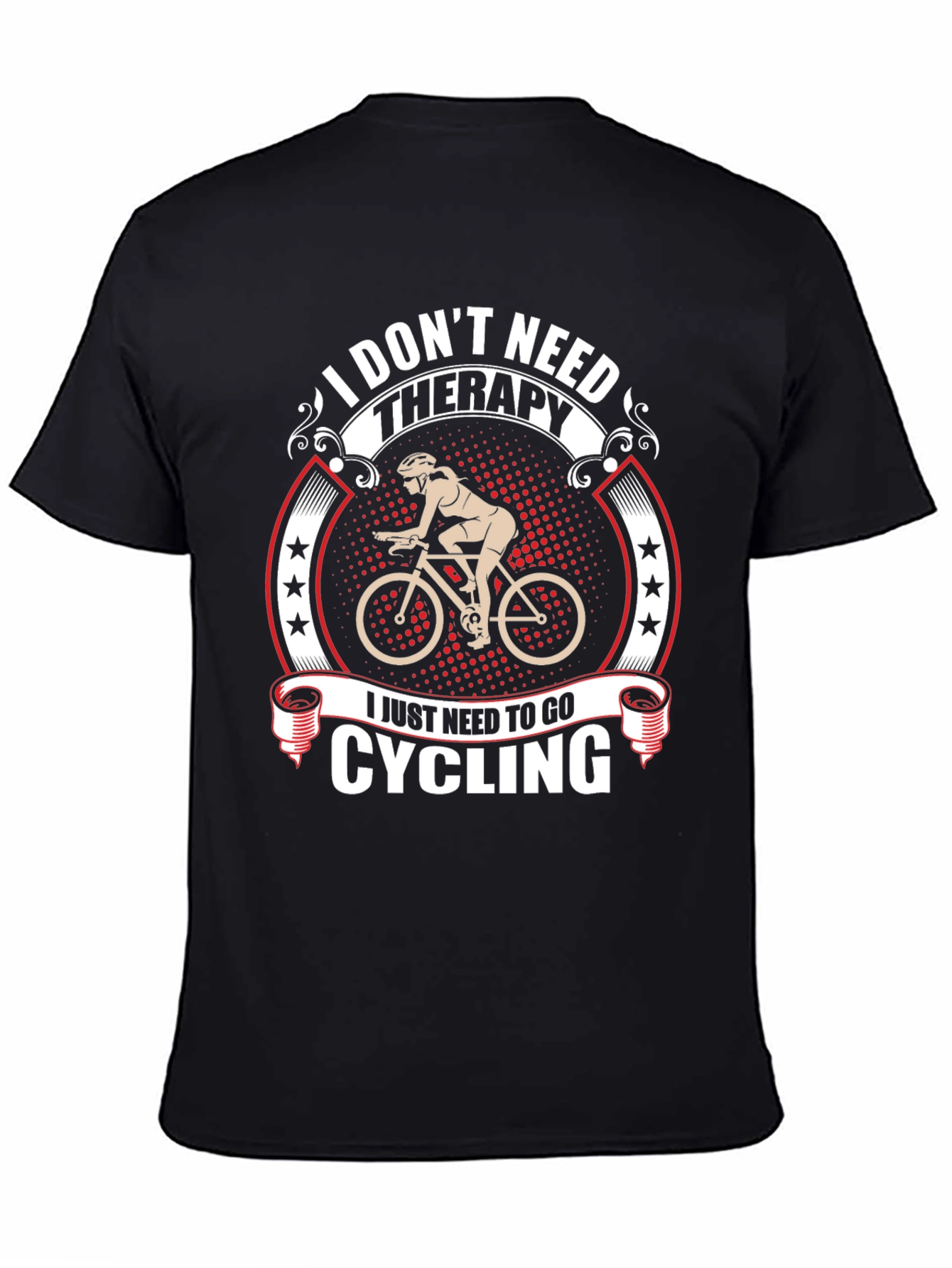Cycling Therapy Black T-Shirt - 4