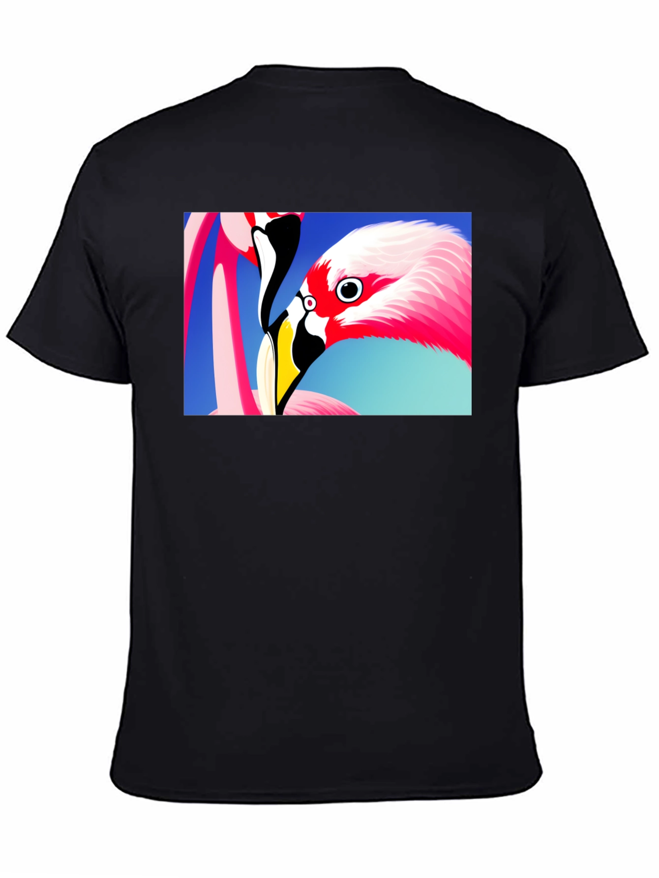 Black Flamingo Graphic Tee - Stylish Black T-Shirt view 4