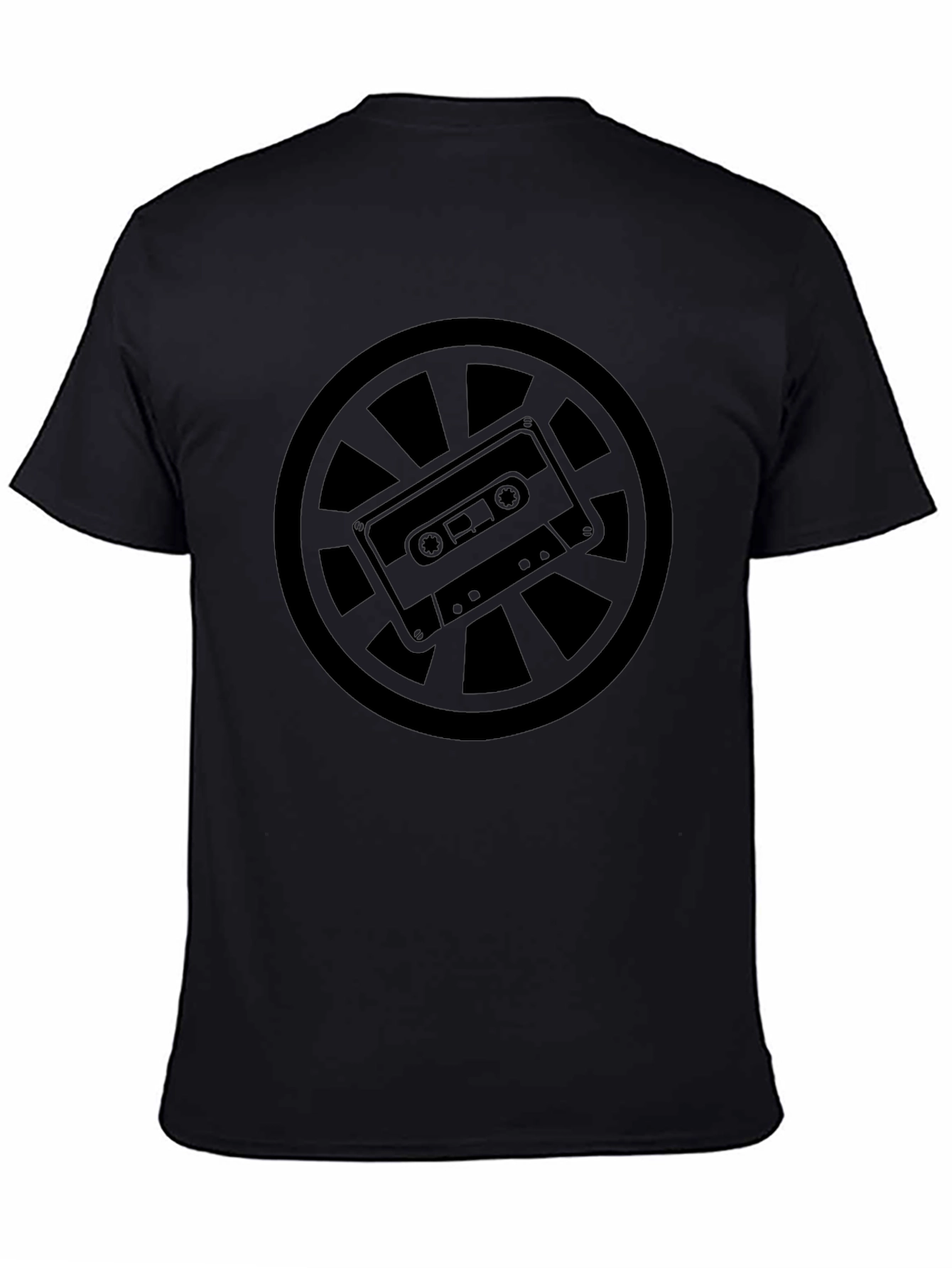 Black Retro Cassette Tape Graphic Tee - Black view 4