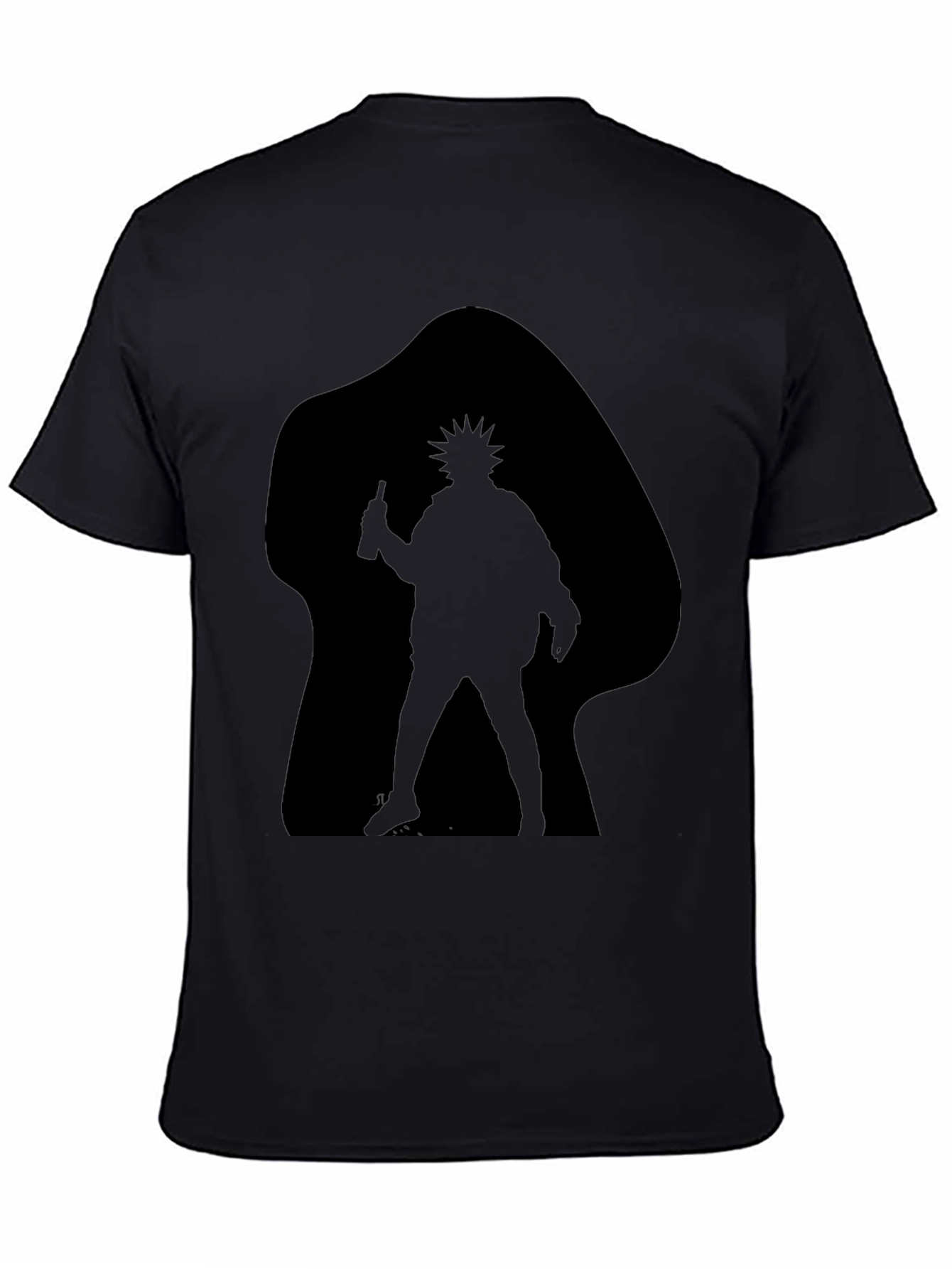 Black Silhouette Rick T-Shirt - Men's Black Graphic Tee view 4