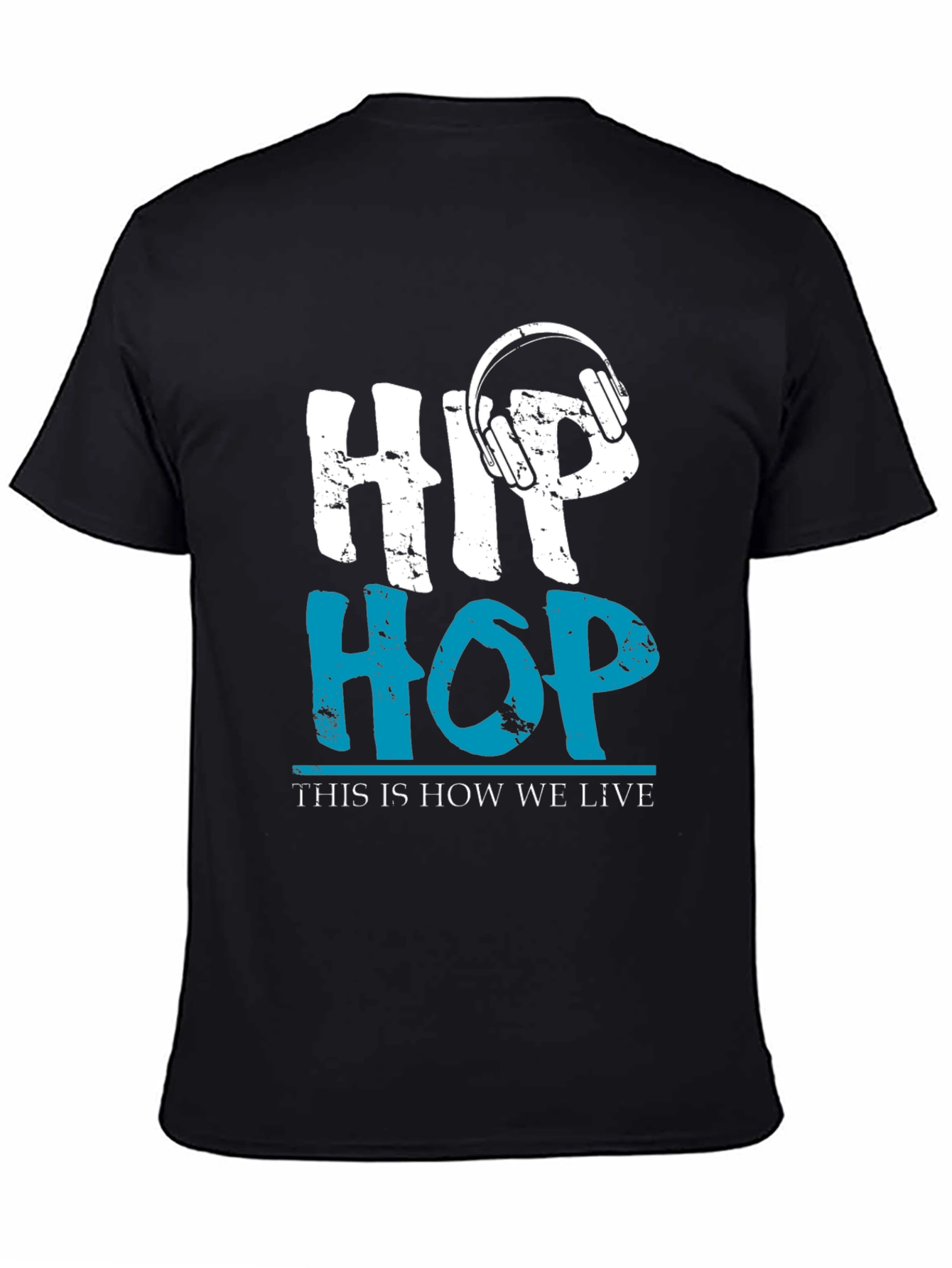 Hip Hop Headphones Graphic T-Shirt - 4