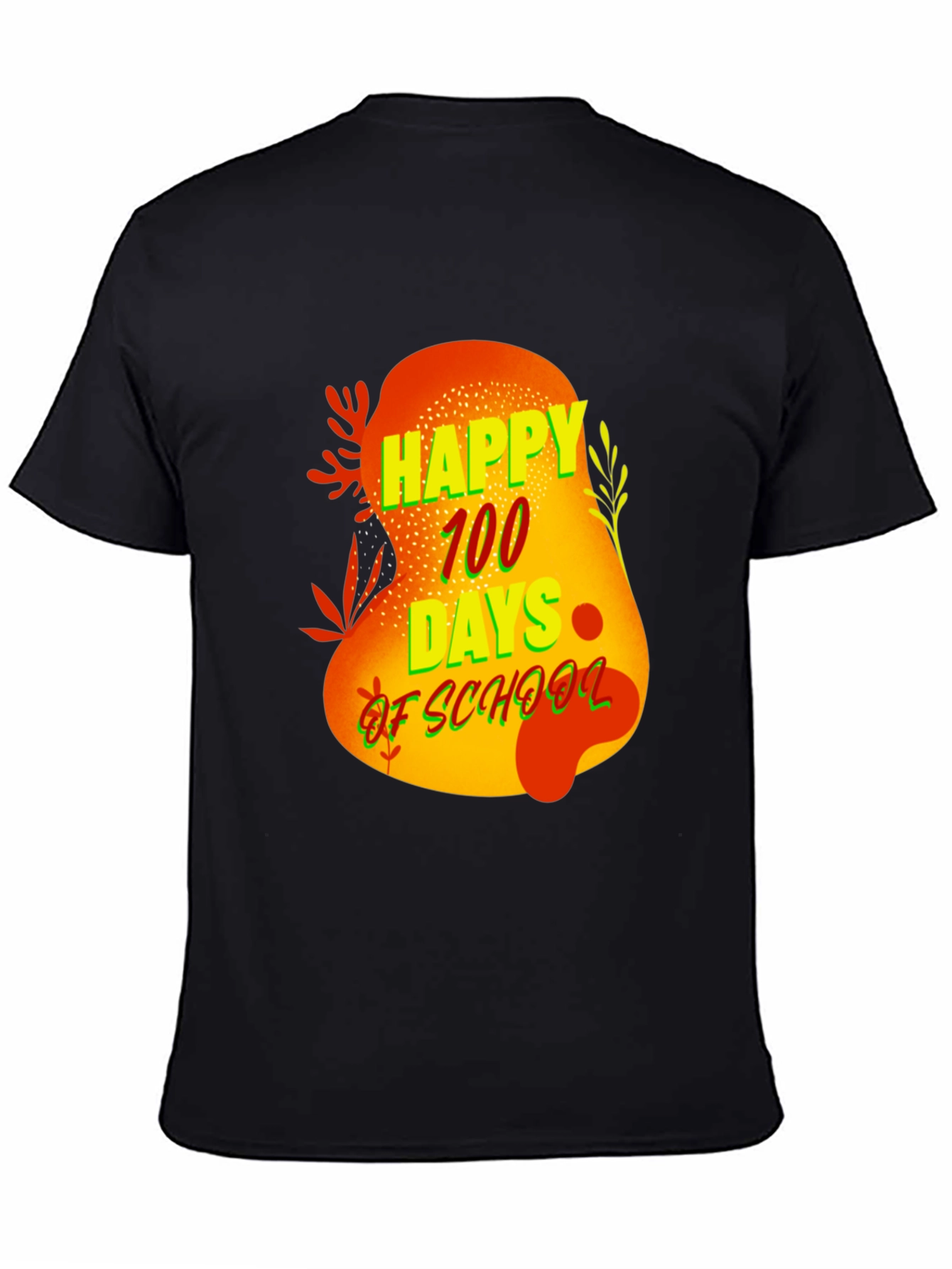 Black Happy 100 Days of School T-Shirt view 4