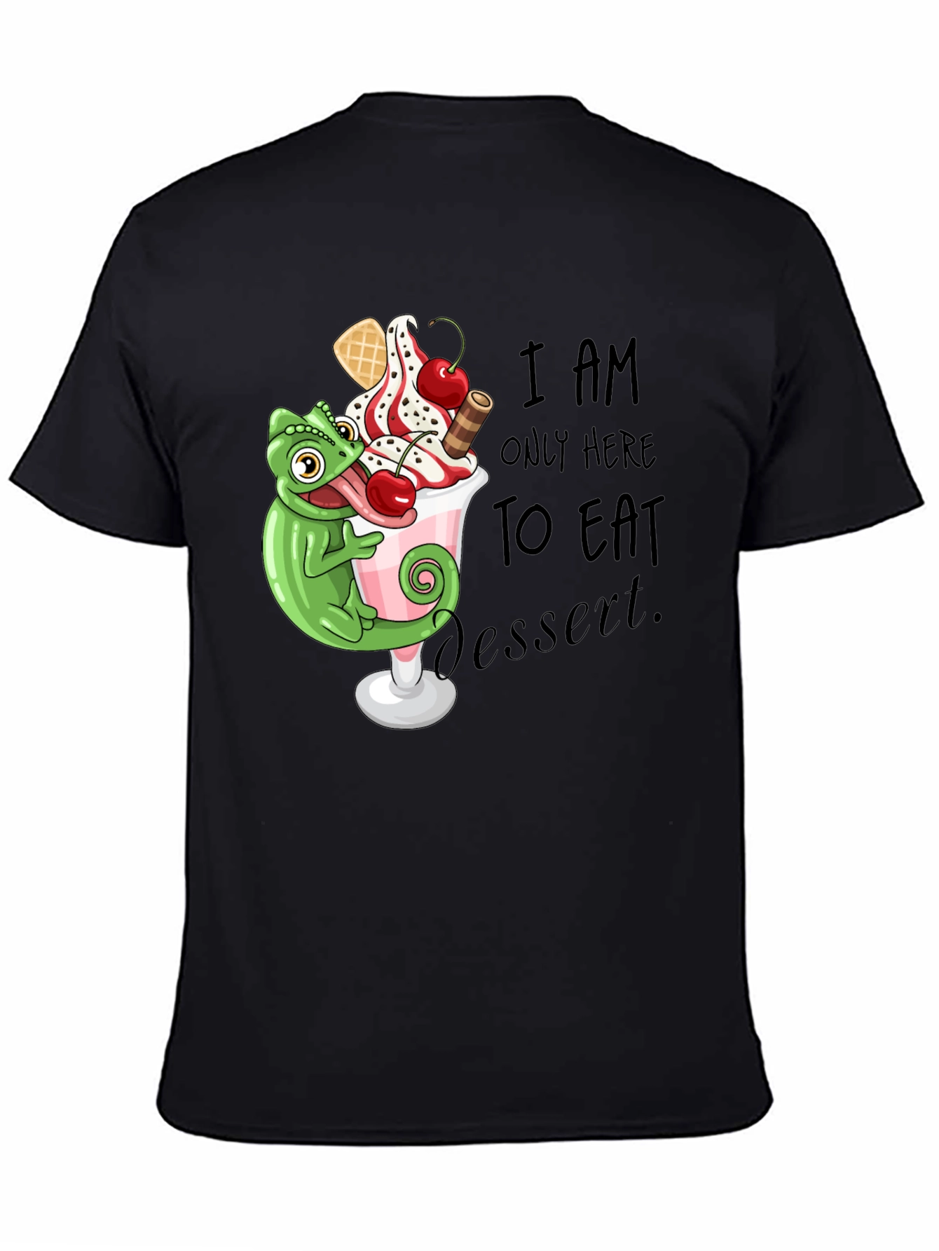 Black Dessert Lover's T-Shirt view 4