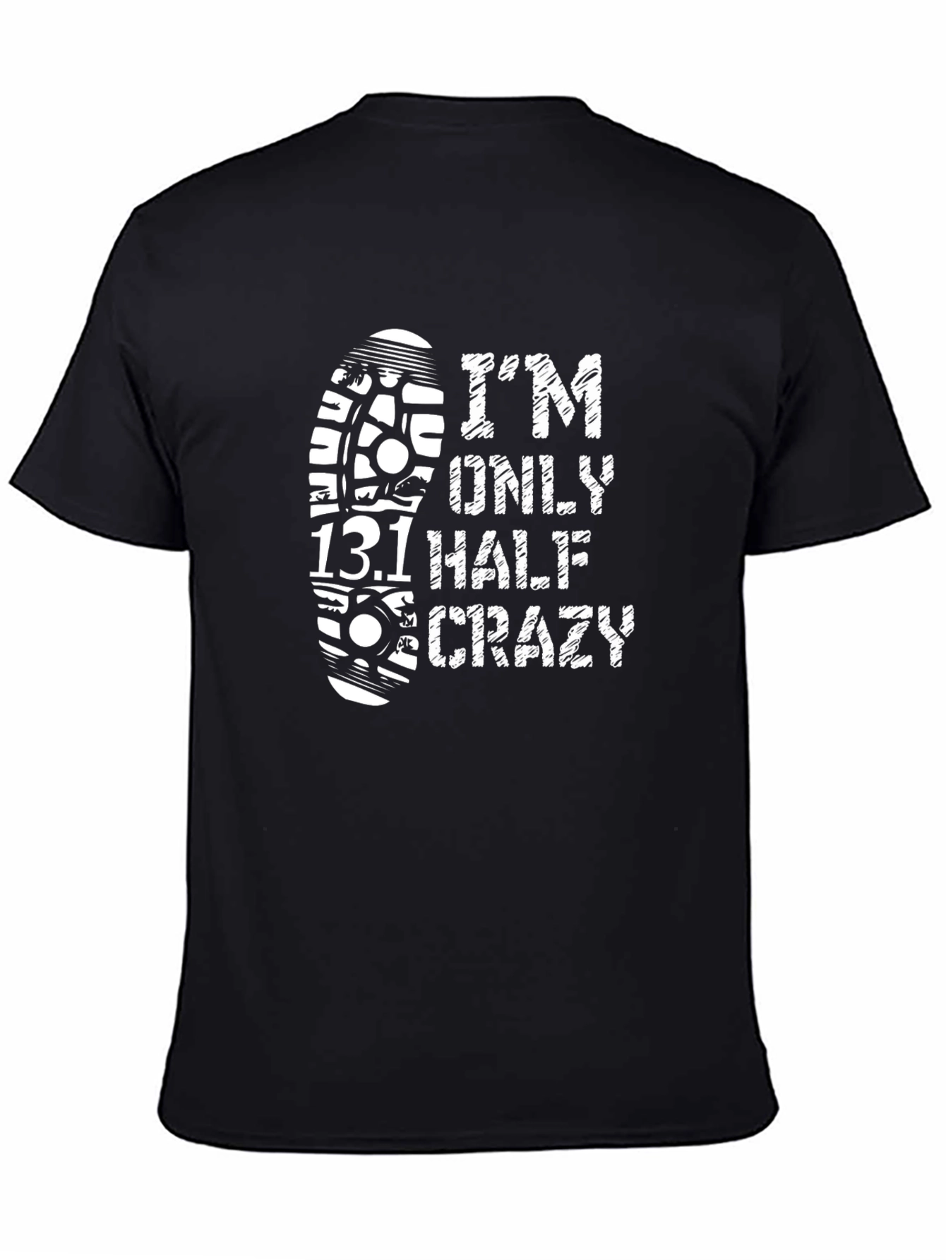 Black Half Marathon Crazy T-Shirt: 13.1 Running Tee view 4