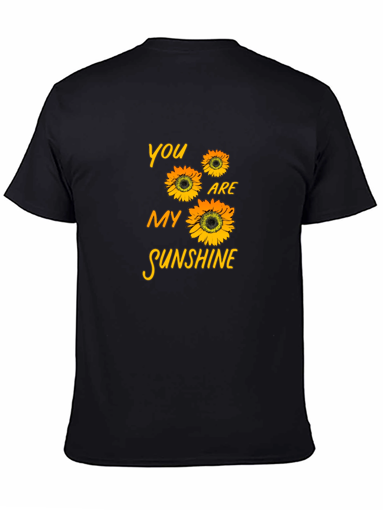 Black Sunflower Graphic T-Shirt - You Are My Sunshine view 4