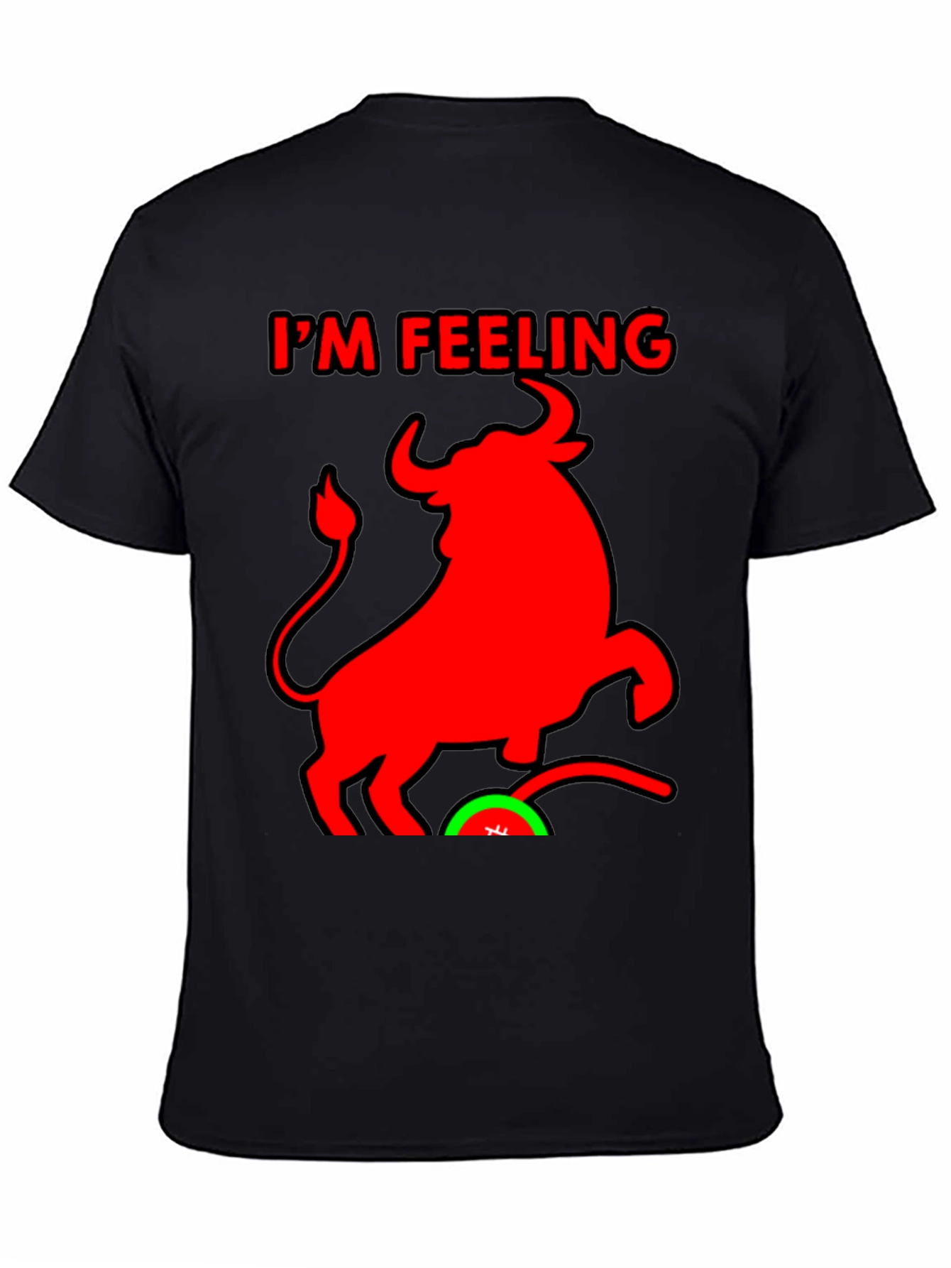 Black I'm Feeling Bullish Black T-Shirt view 4