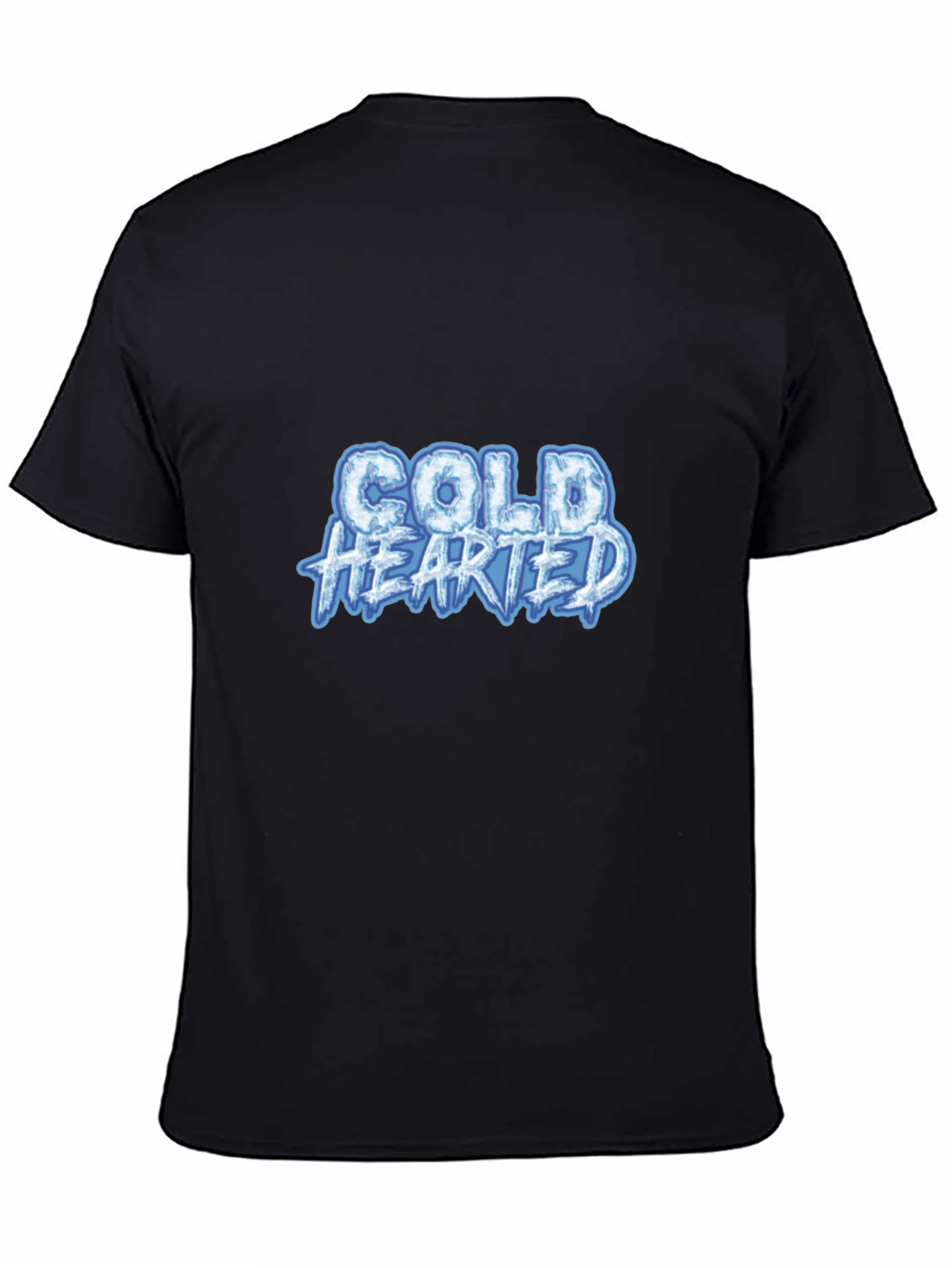 Cold Hearted Graphic Tee - Black Cotton Blend Shirt - 4