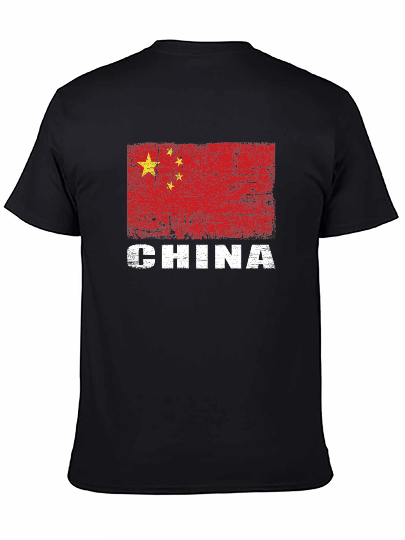 China Flag T-Shirt - Distressed Graphic Tee - 4