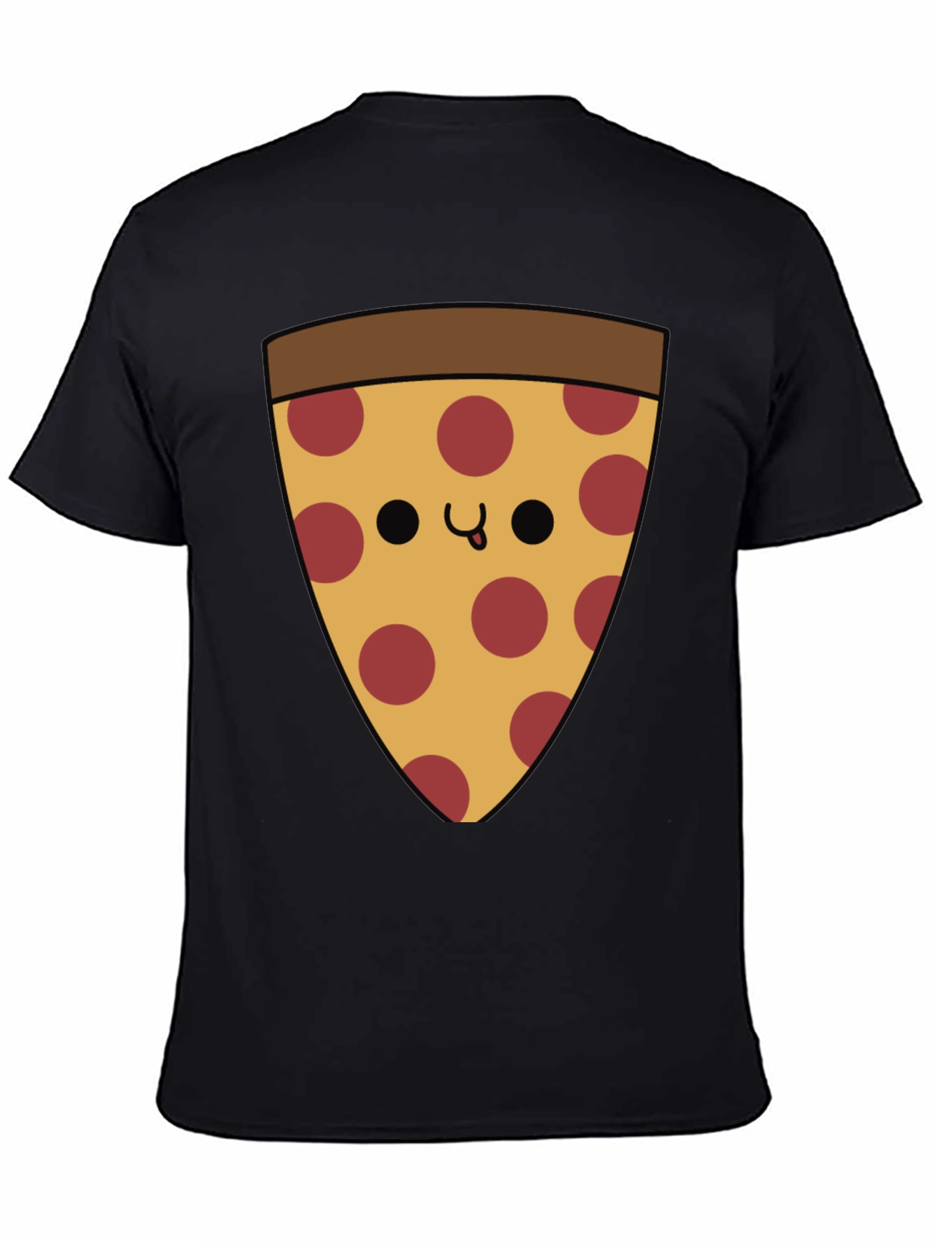 Black Pizza Slice Graphic T-Shirt - Casual Comfort view 4