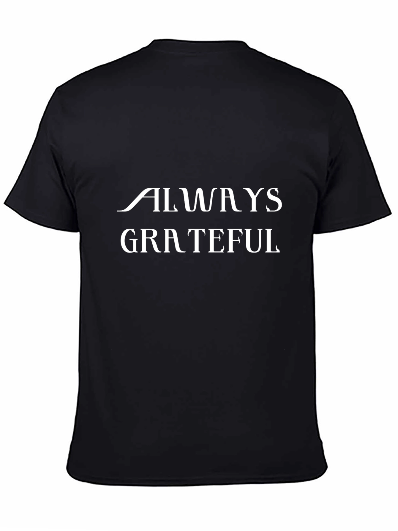 Black Always Grateful Graphic Tee - Black T-Shirt view 4