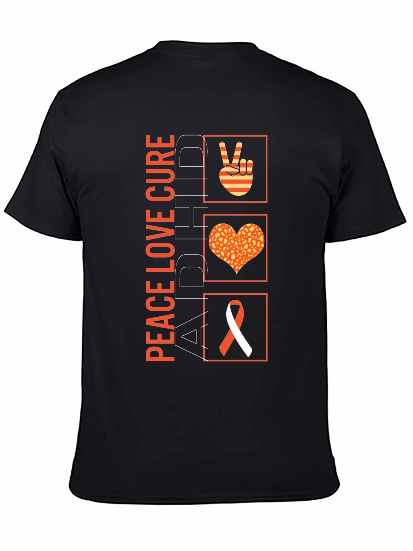 Peace Love Cure ADHD Awareness T-Shirt - 4