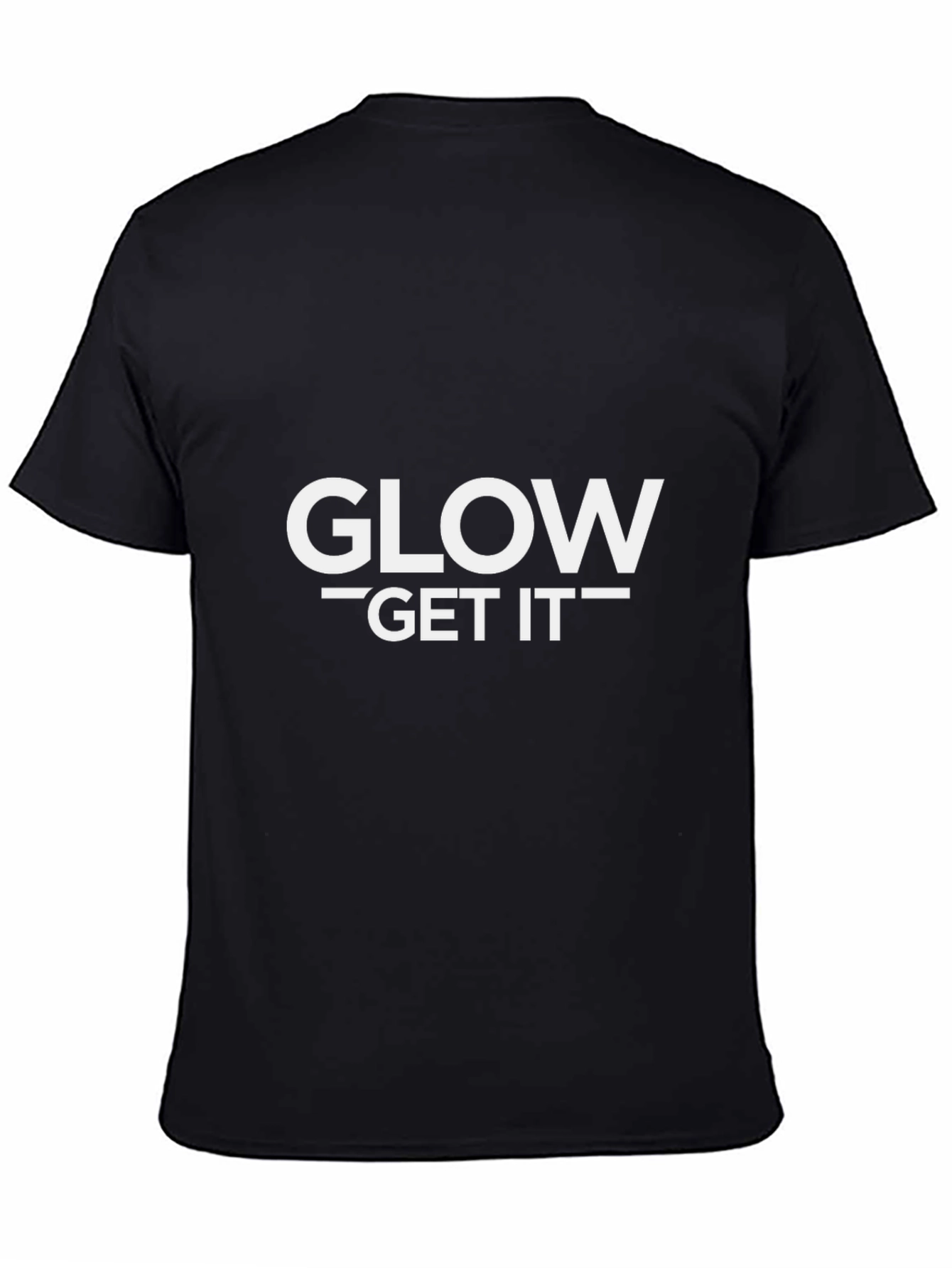 Black Glow Get It Graphic T-Shirt - Black Crew Neck Tee view 4