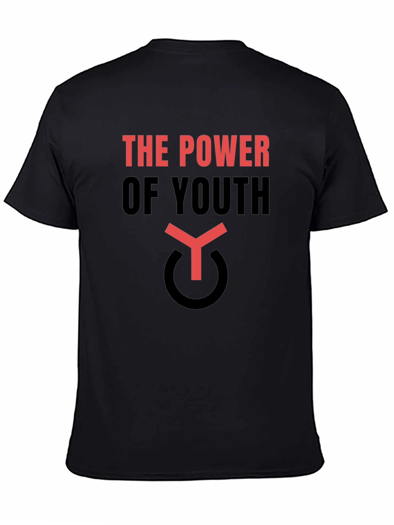 Black The Power Of Youth T-Shirt view 4