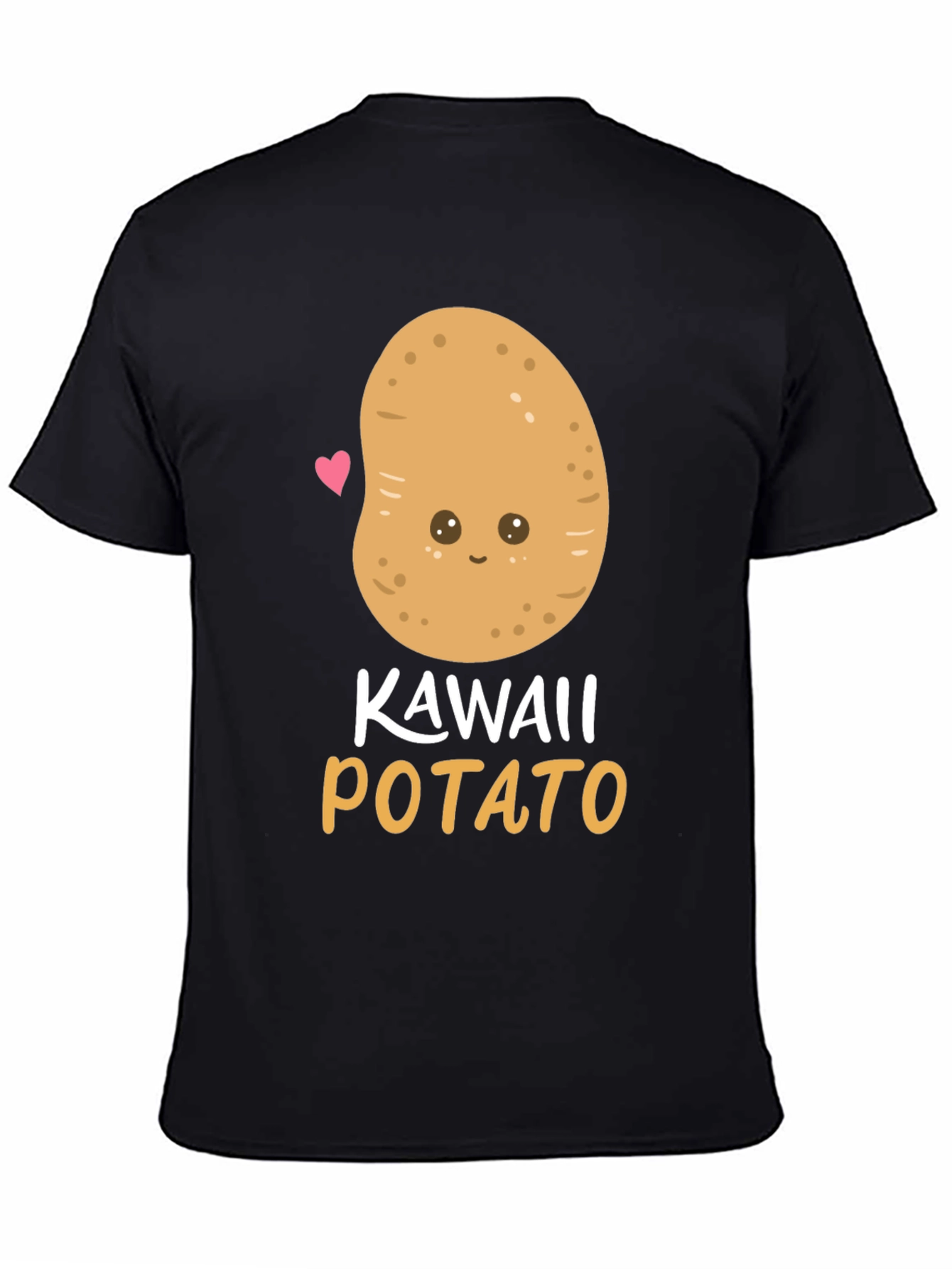 Black Kawaii Potato Graphic Tee - Unisex Comfort view 4