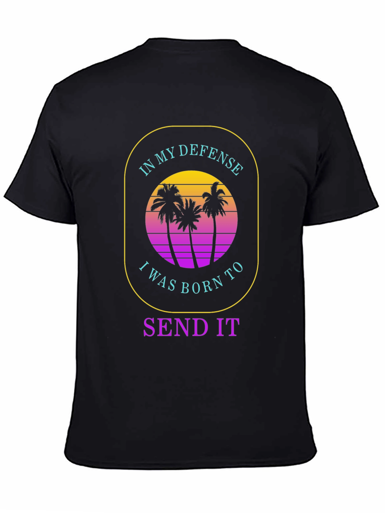 Black In My Defense I Was Born To Send It T-Shirt view 4