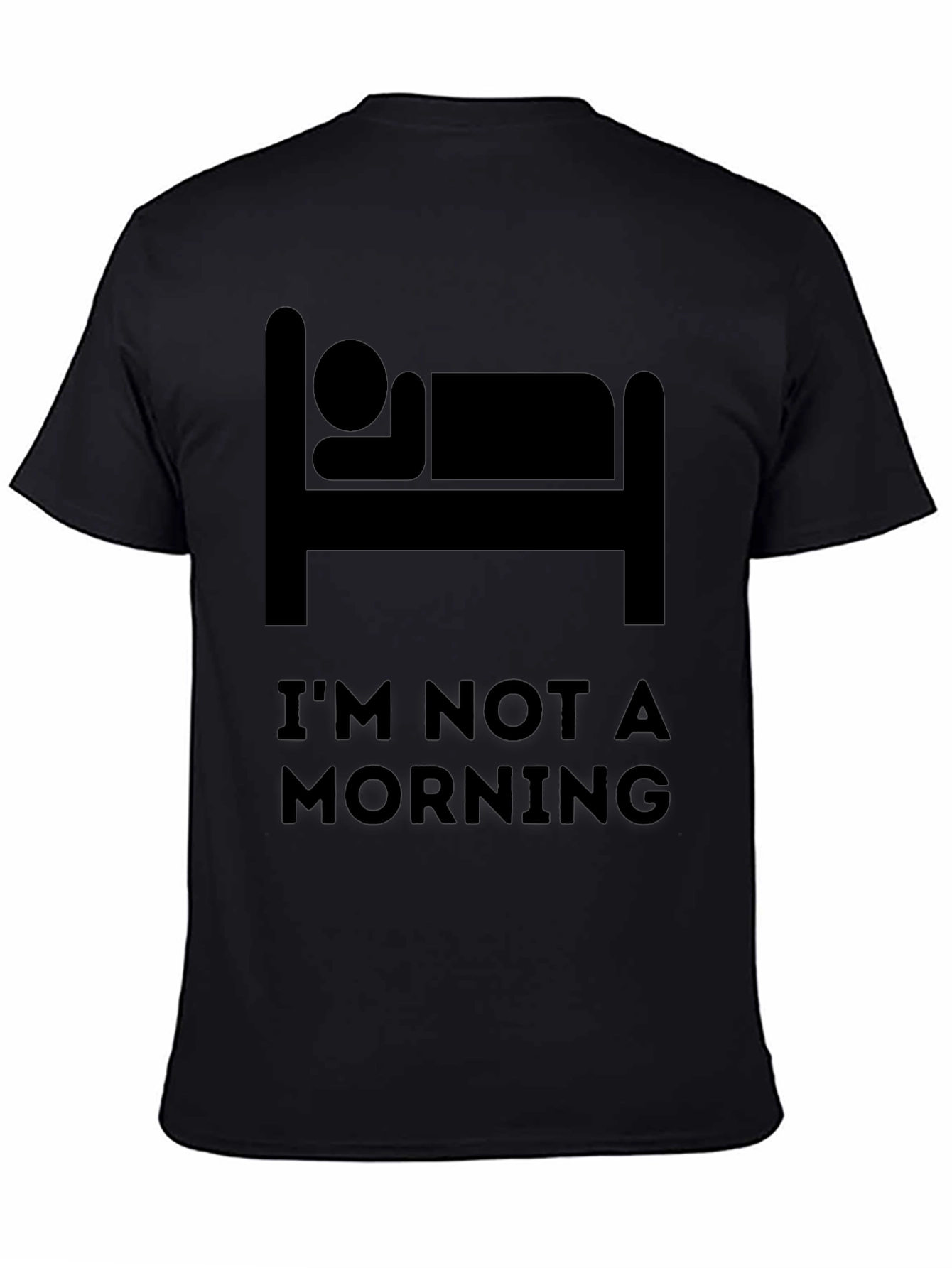 Black I'm Not A Morning Person Graphic Tee view 4