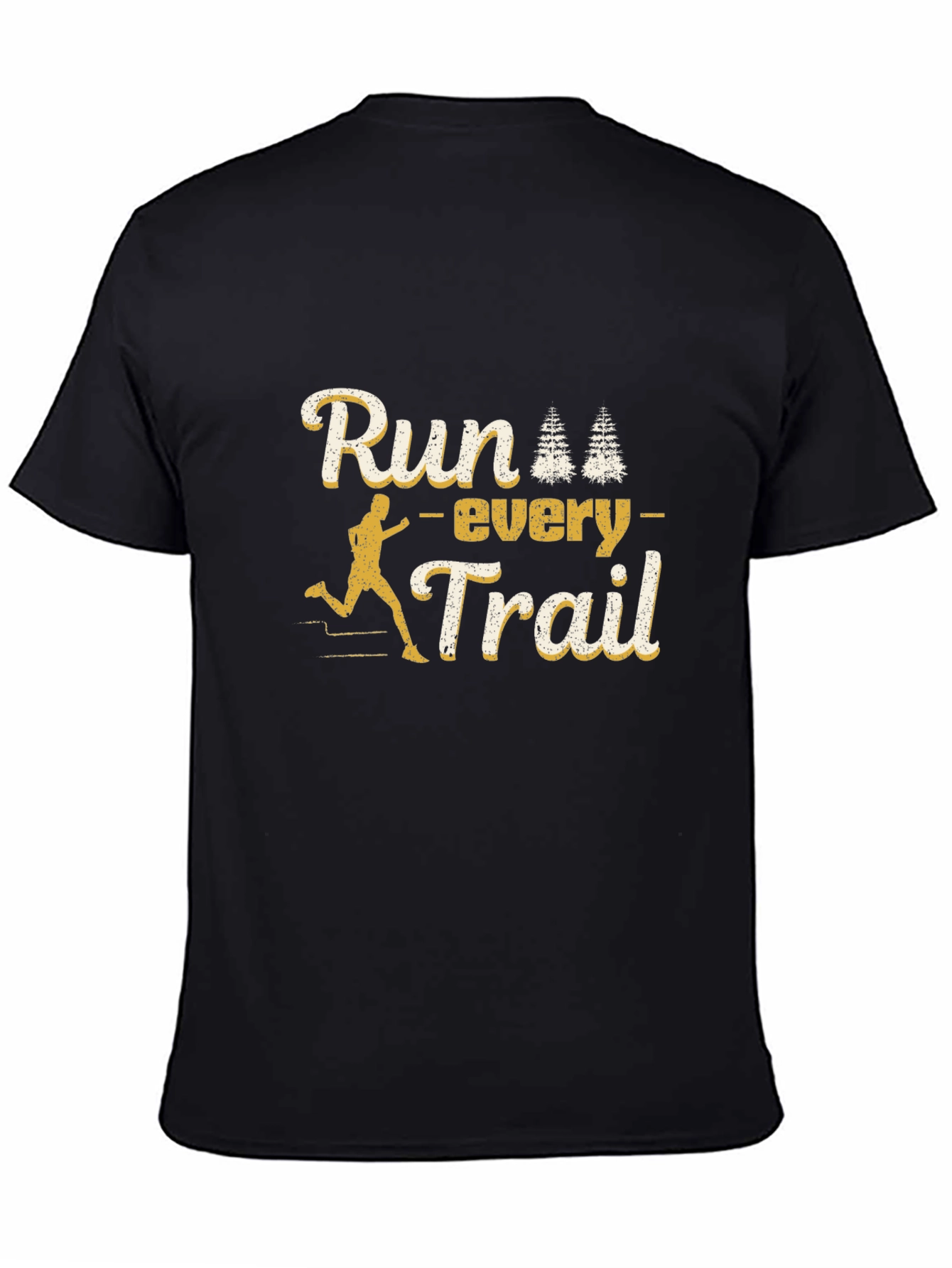 Black Run Every Trail Black Graphic Tee view 4