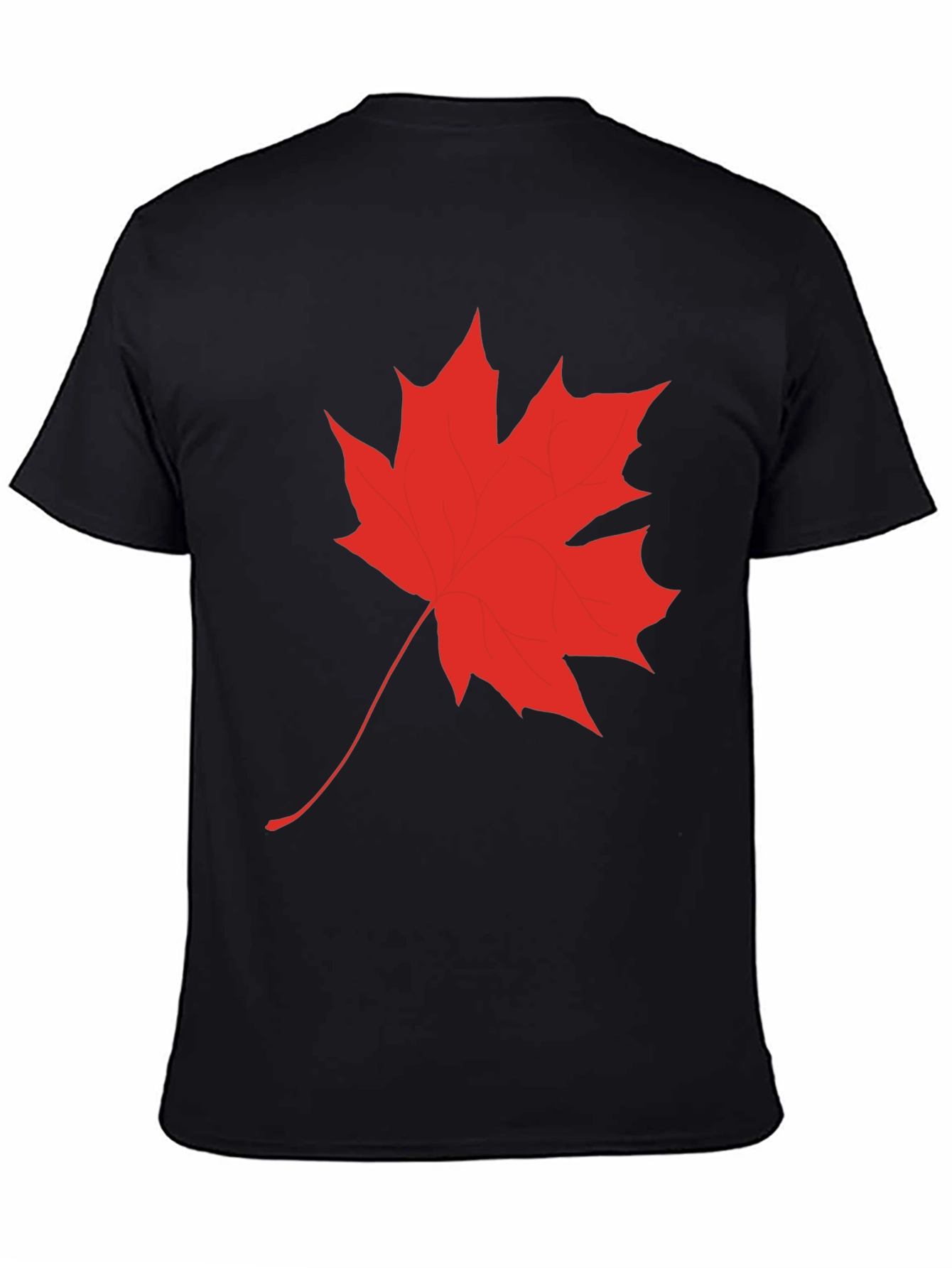 Black Maple Leaf Graphic T-Shirt view 4