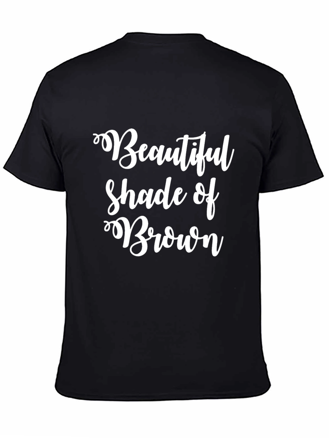Black Beautiful Shade of Brown Graphic Tee view 4