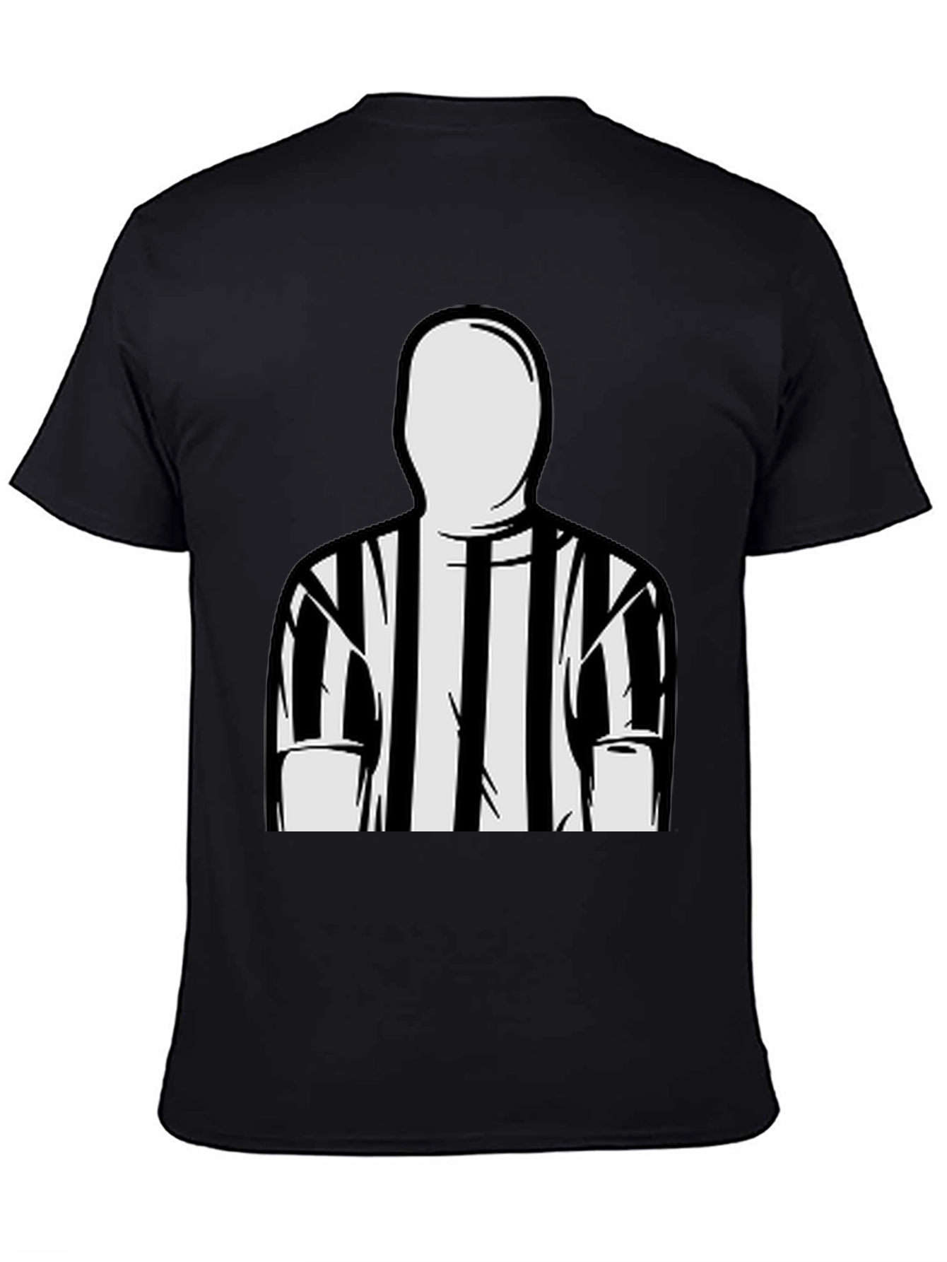 Black Referee Striped T-Shirt view 4
