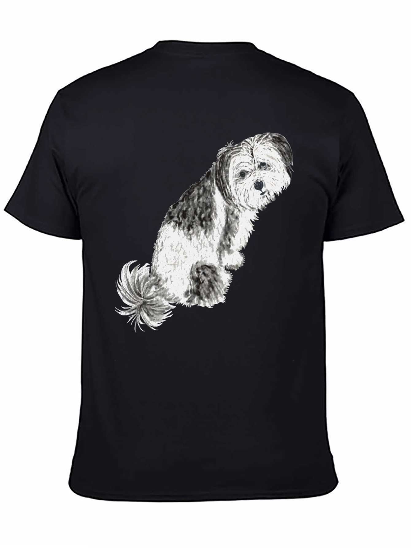 Black Dog Lover Tee - Cute Shih Tzu Graphic T-Shirt view 4