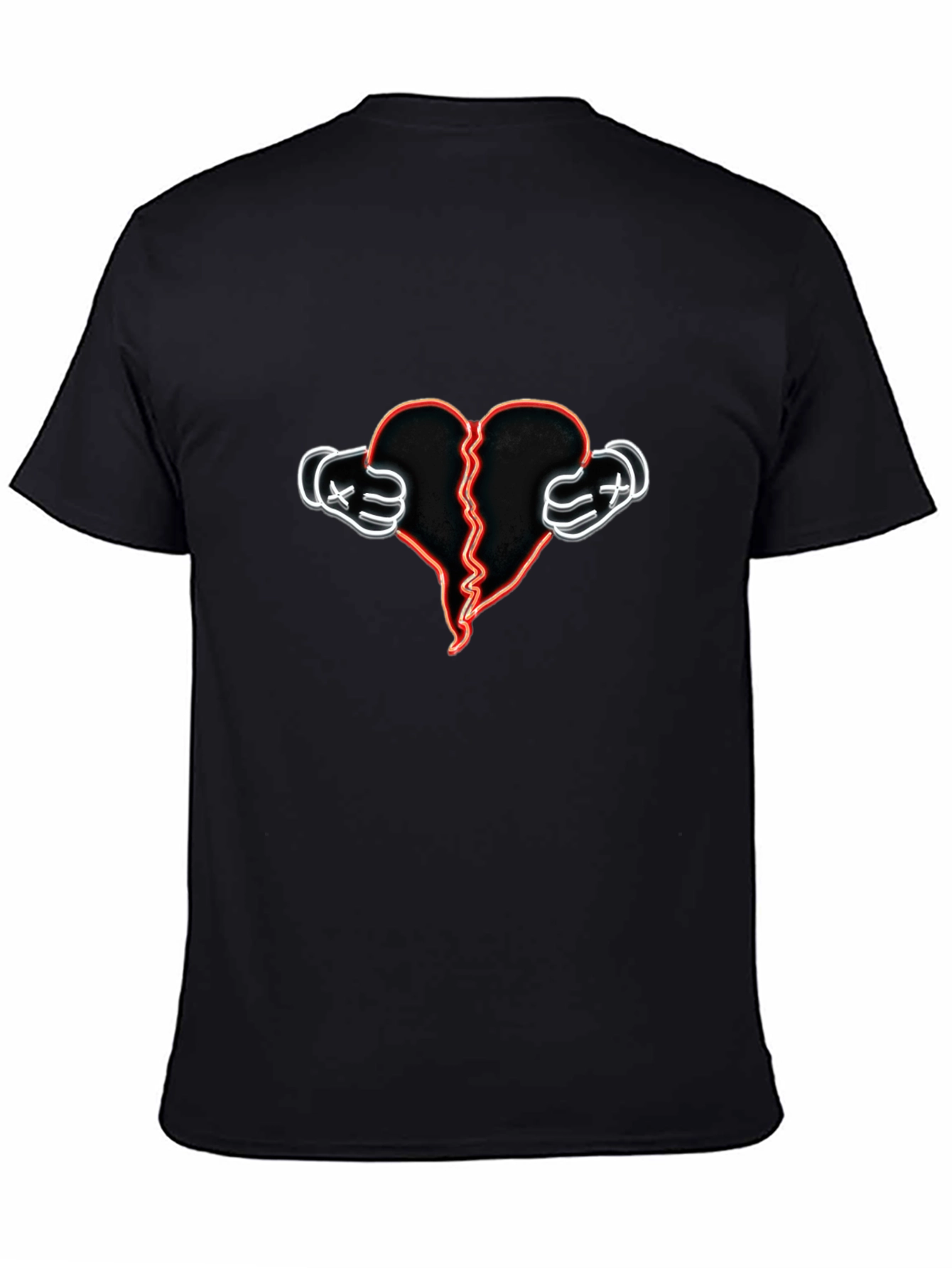Black Broken Heart Graphic Tee view 4