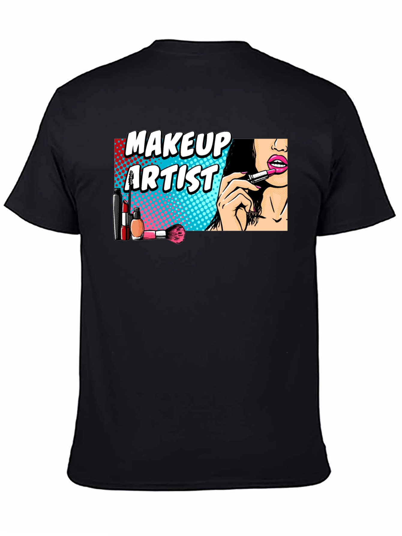 Black Makeup Artist T-Shirt view 4