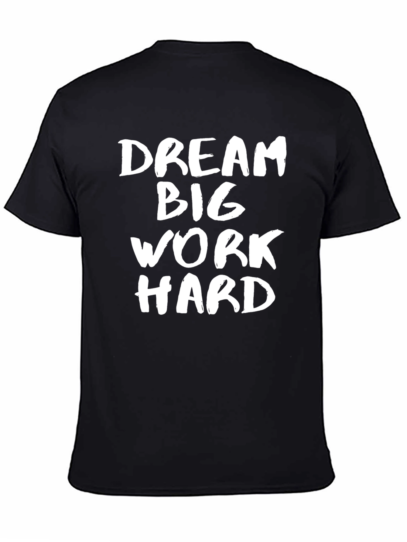 Black Dream Big Work Hard Graphic Tee view 4