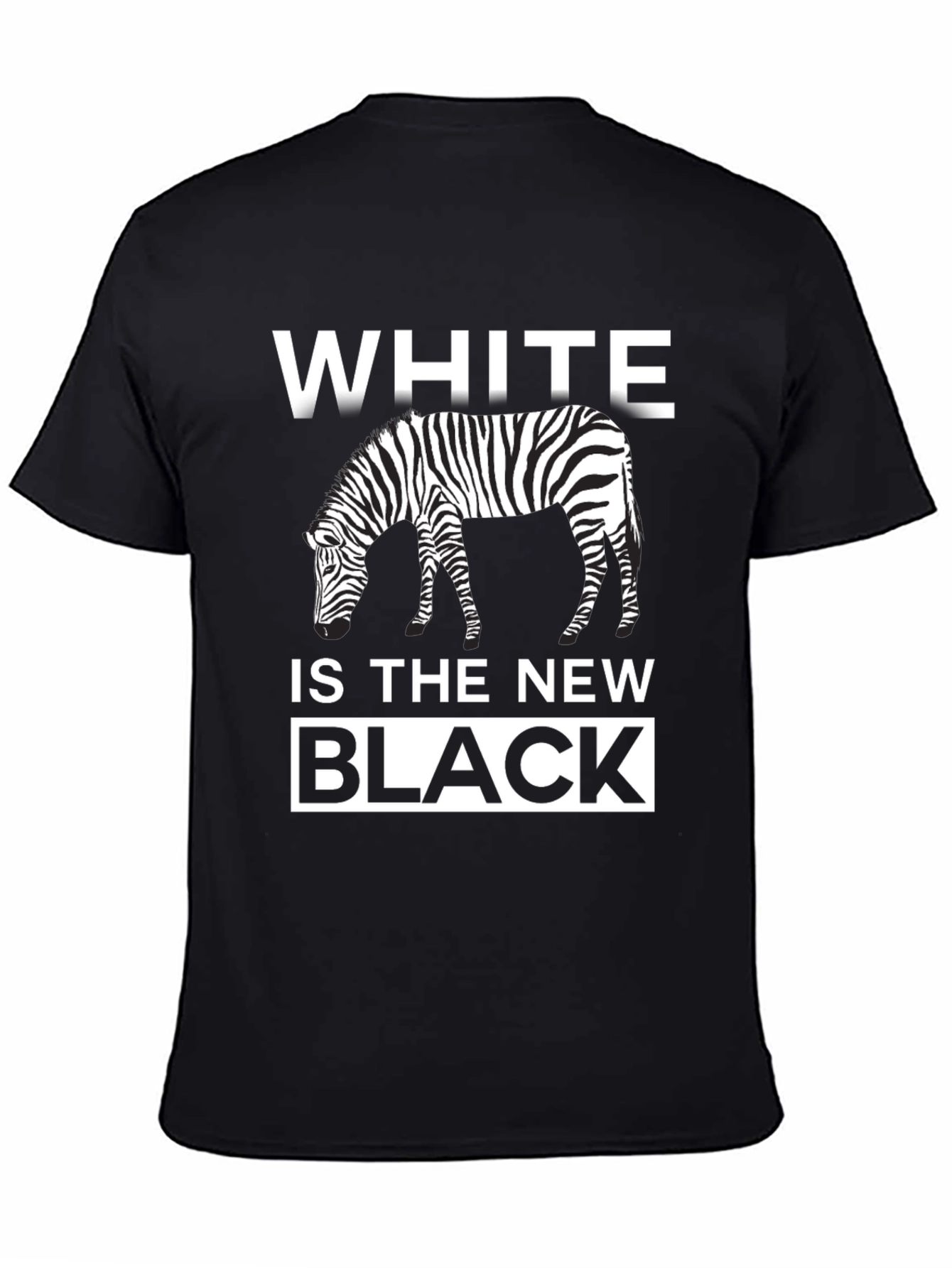 Black White Is The New Black Zebra Graphic T-Shirt view 4