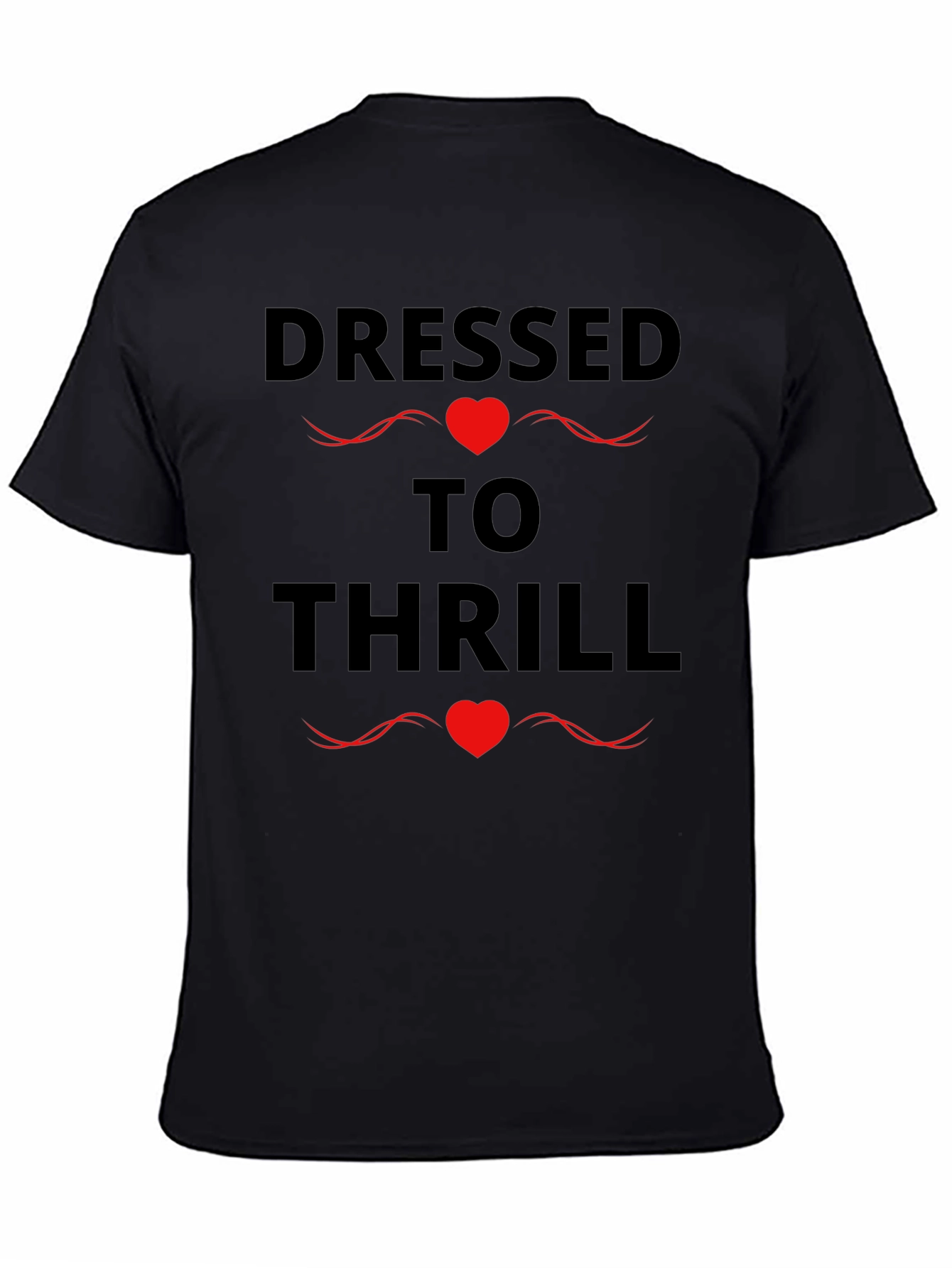 Black Dressed to Thrill Graphic Print Black T-Shirt view 4