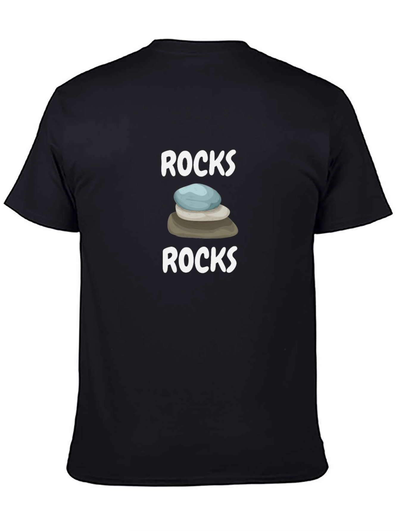 Black Rocks Graphic Tee - Black Cotton Blend view 4