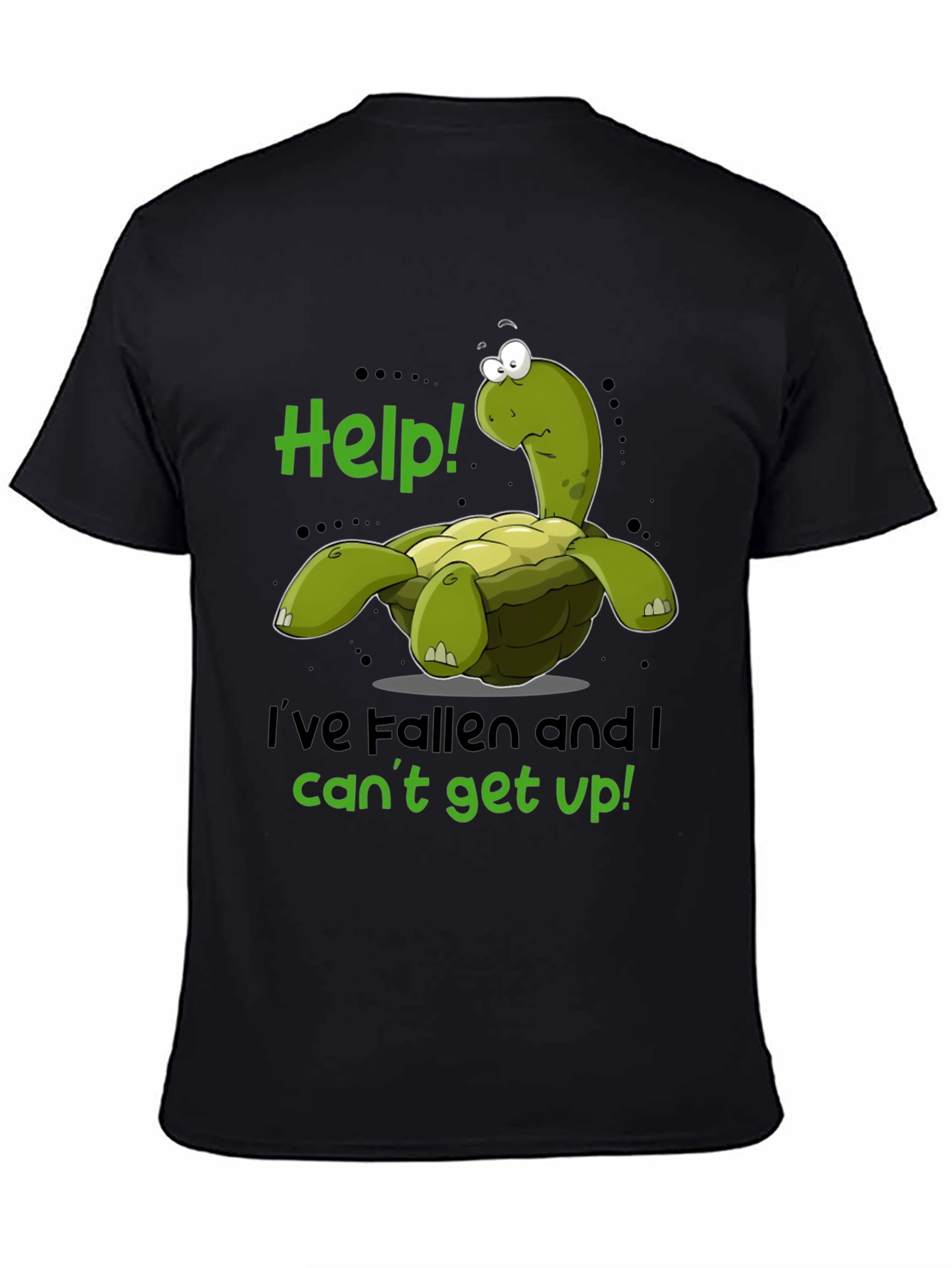 Black Help! Turtle T-Shirt view 4