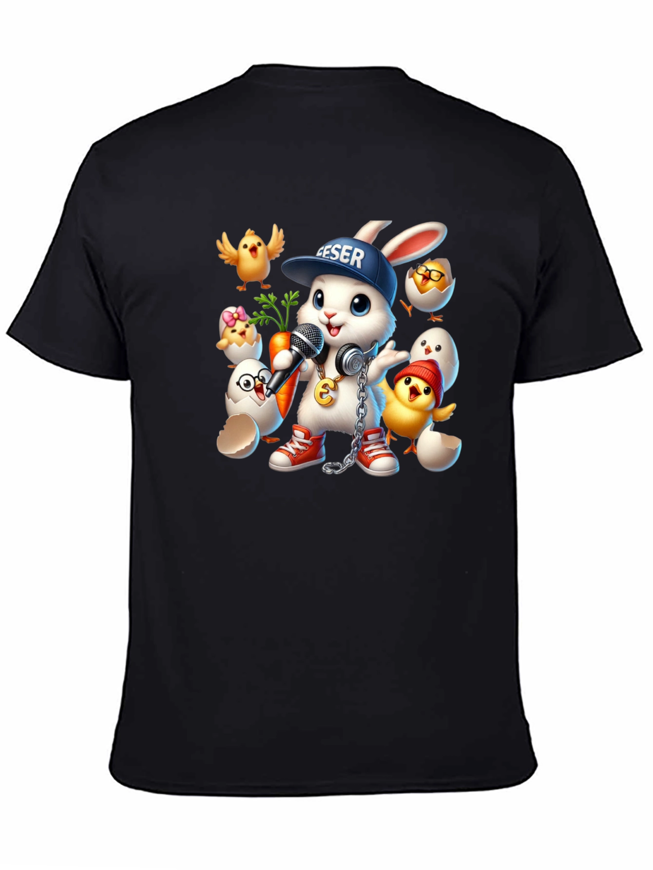 Black Bunny Rapper Graphic Tee view 4